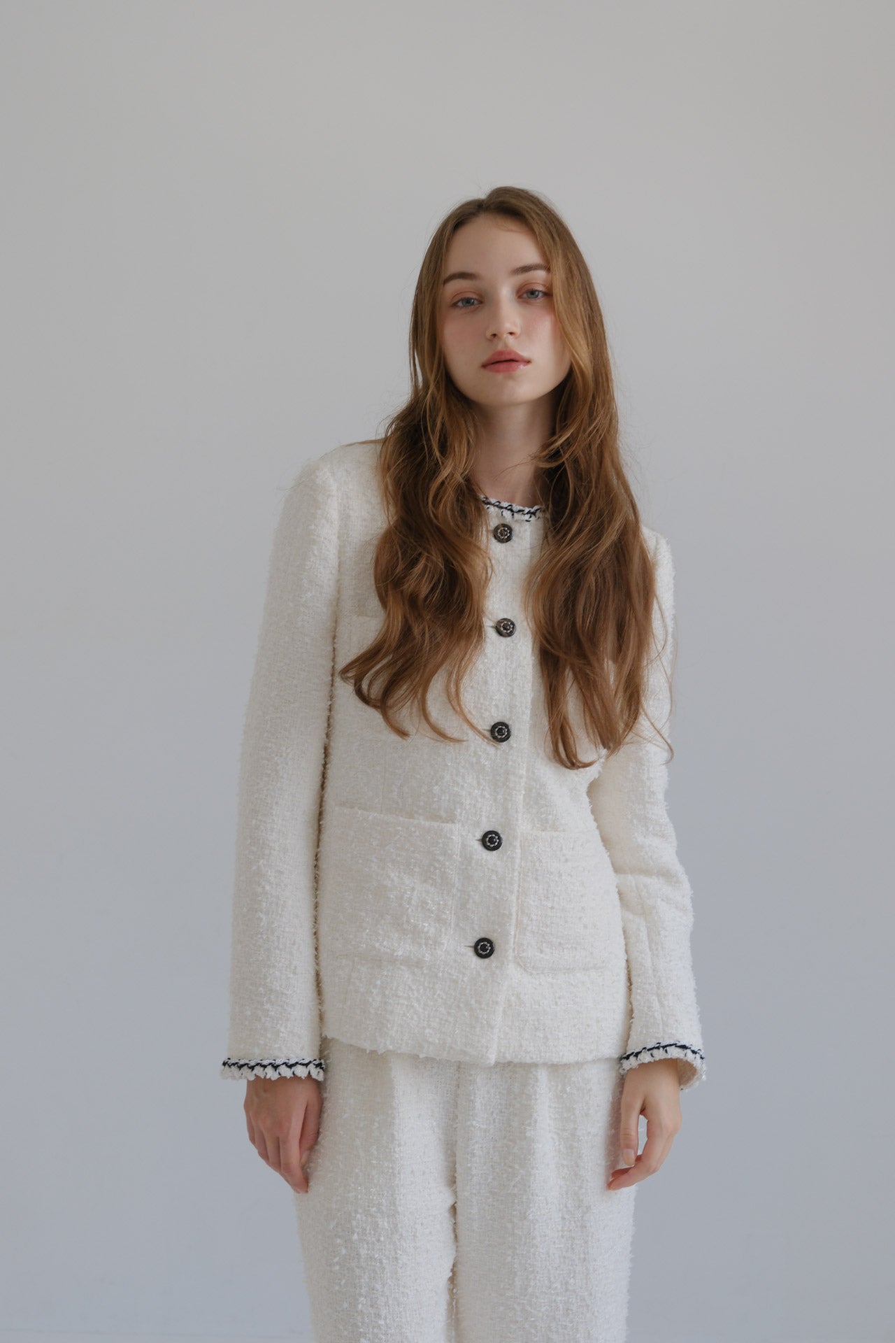 CARLA Tweed jacket / White