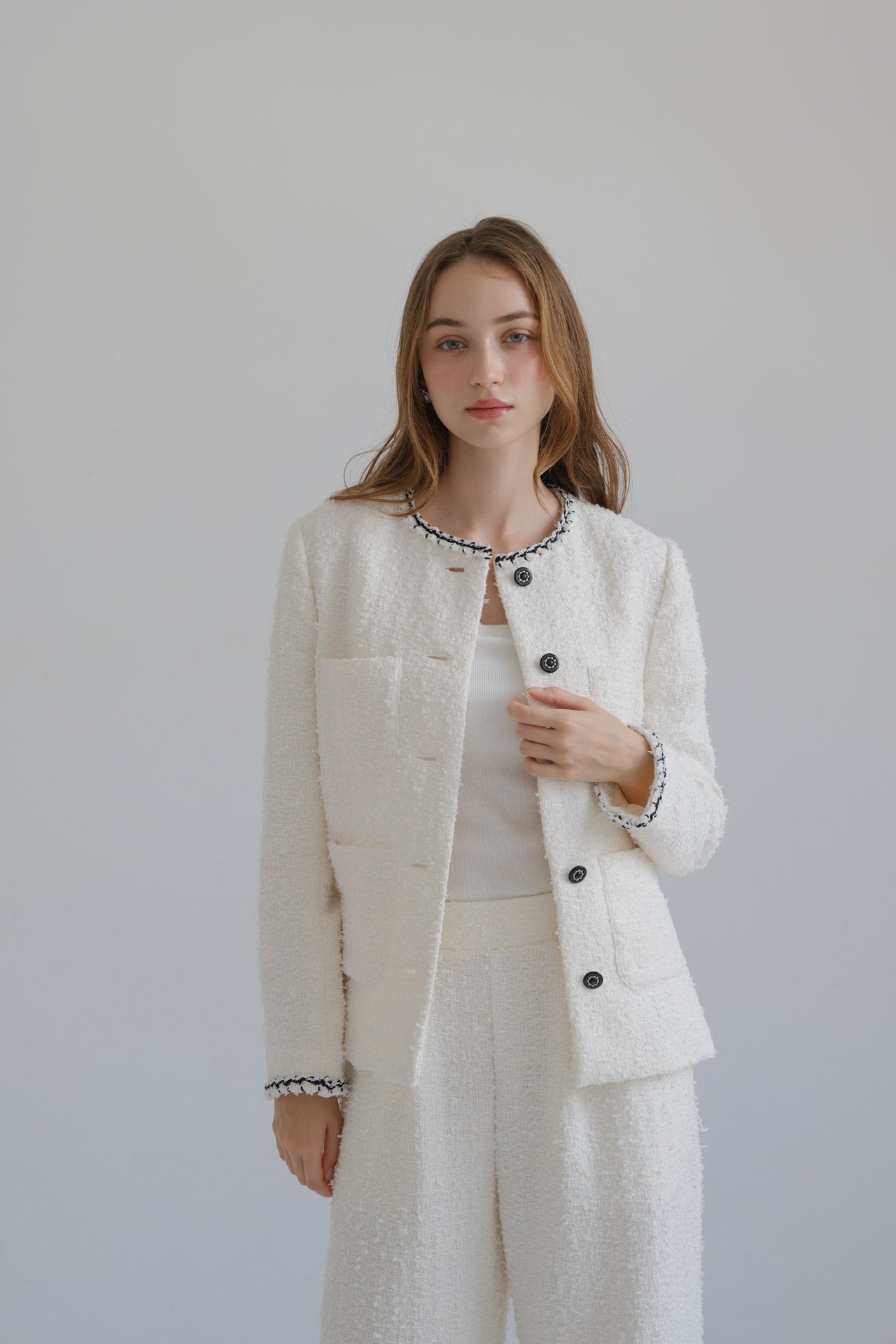 CARLA Tweed jacket / White