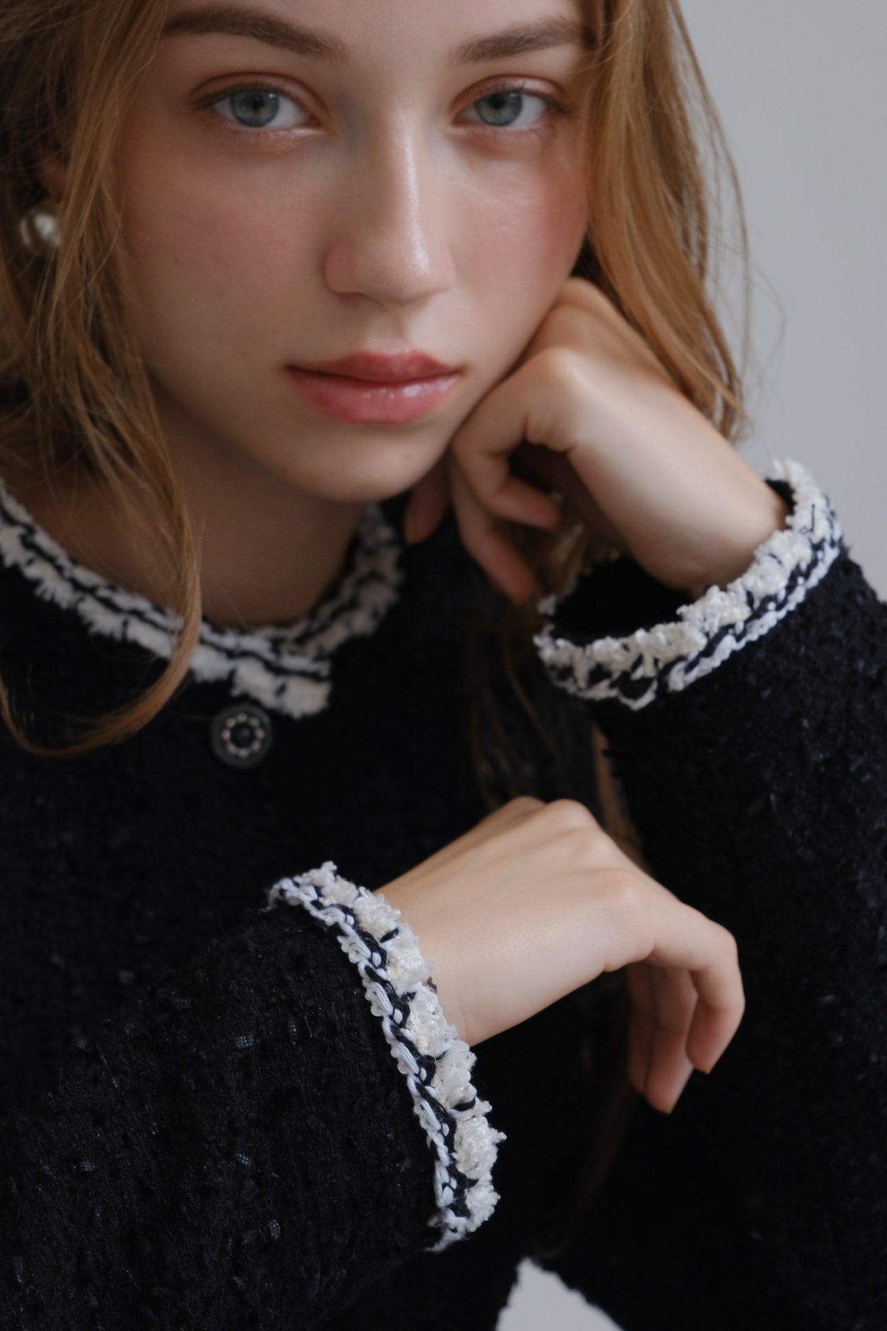 CARLA Tweed jacket / Black