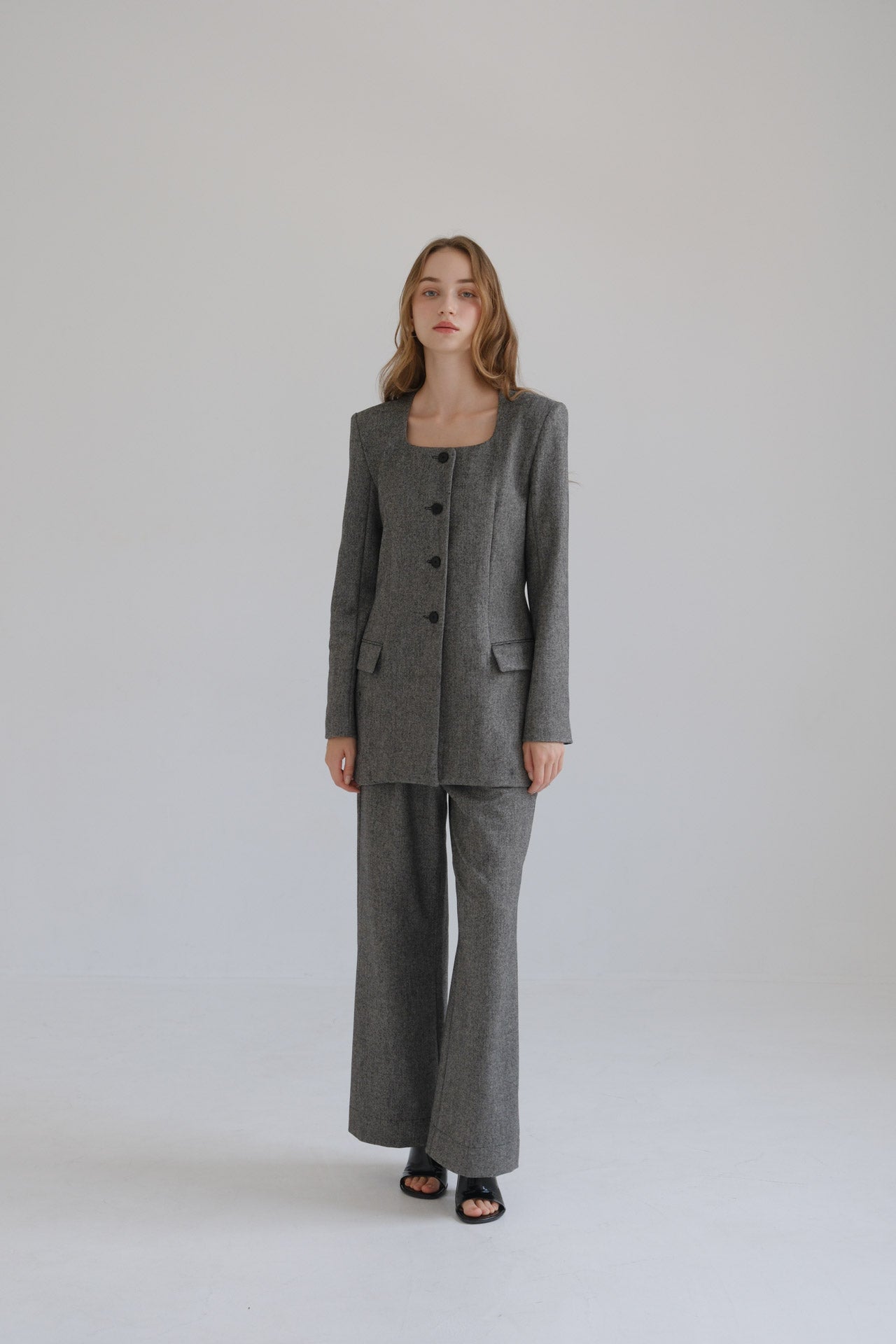 Lady handsome jacket / gray