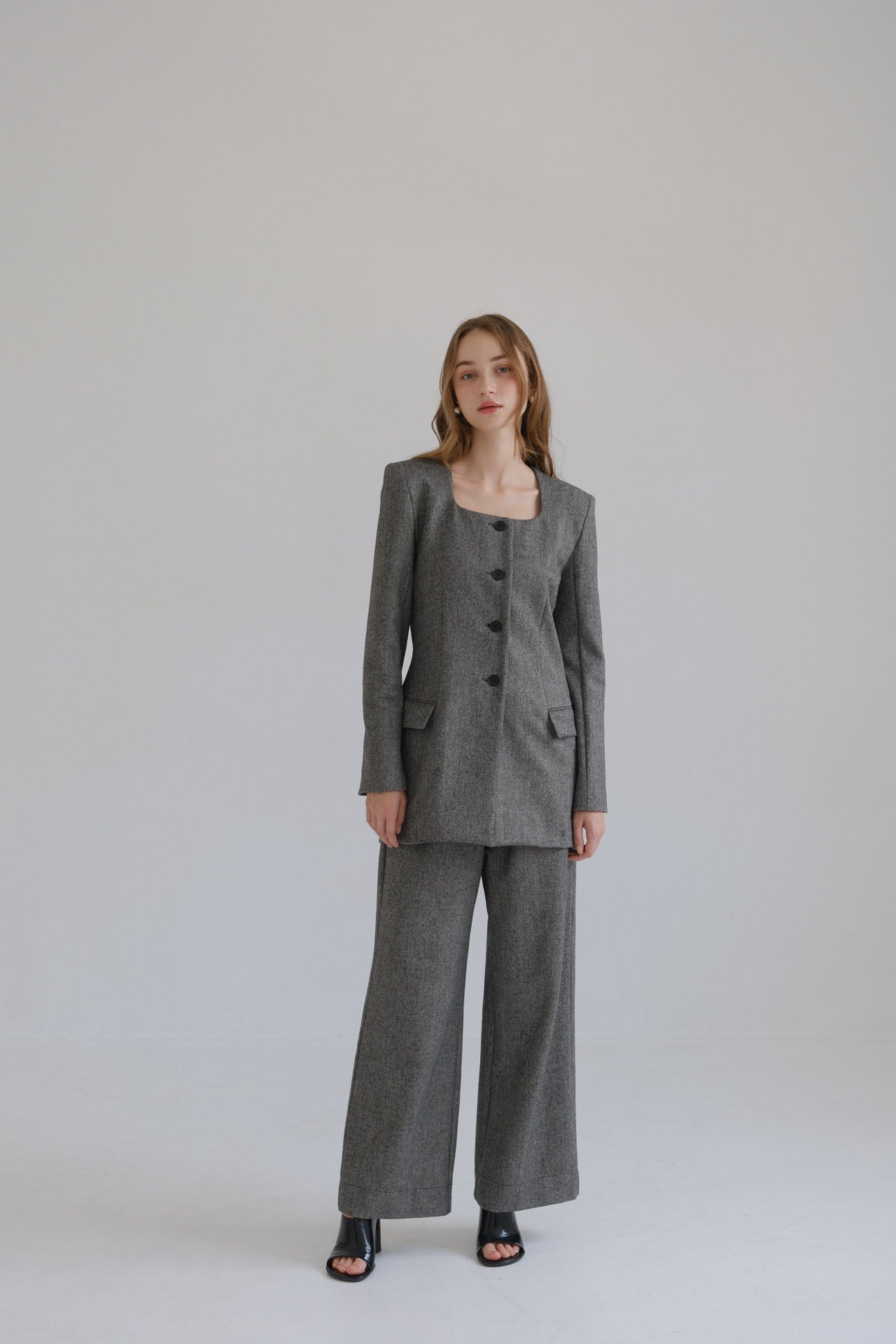 Lady handsome jacket / gray