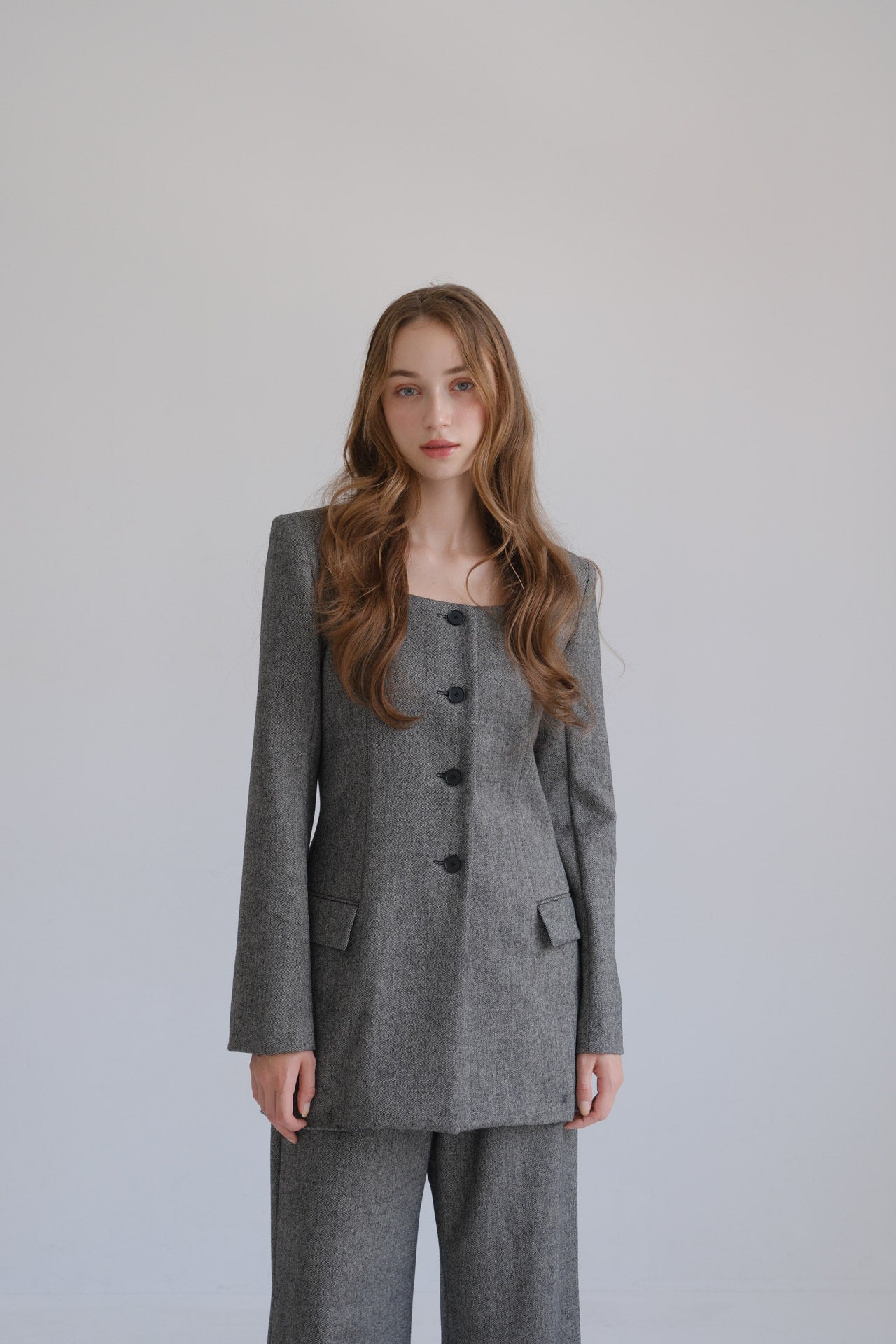 Lady handsome jacket / gray