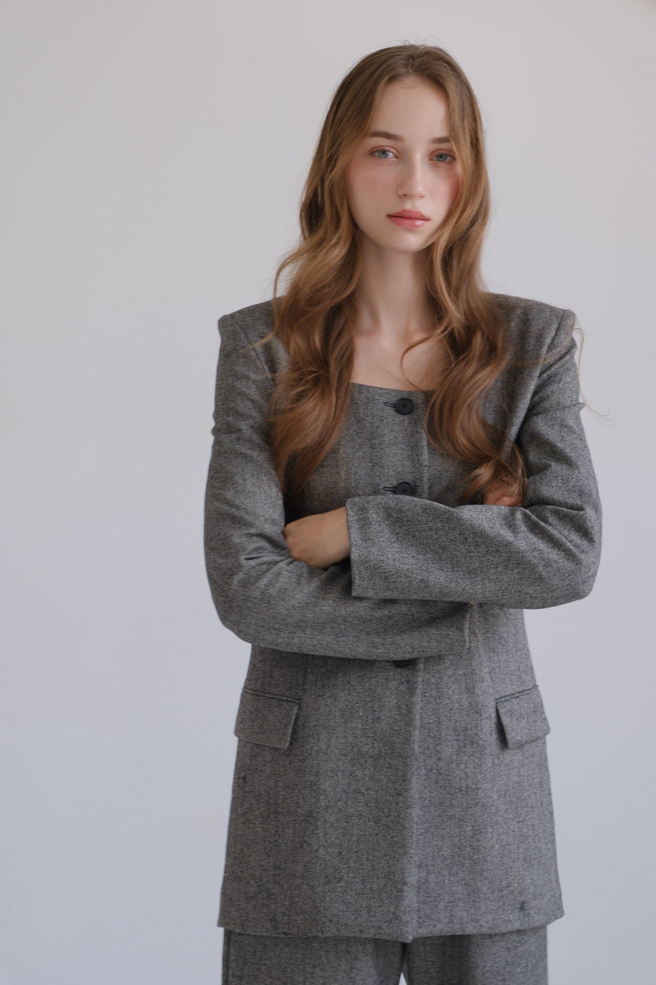 Lady handsome jacket / gray