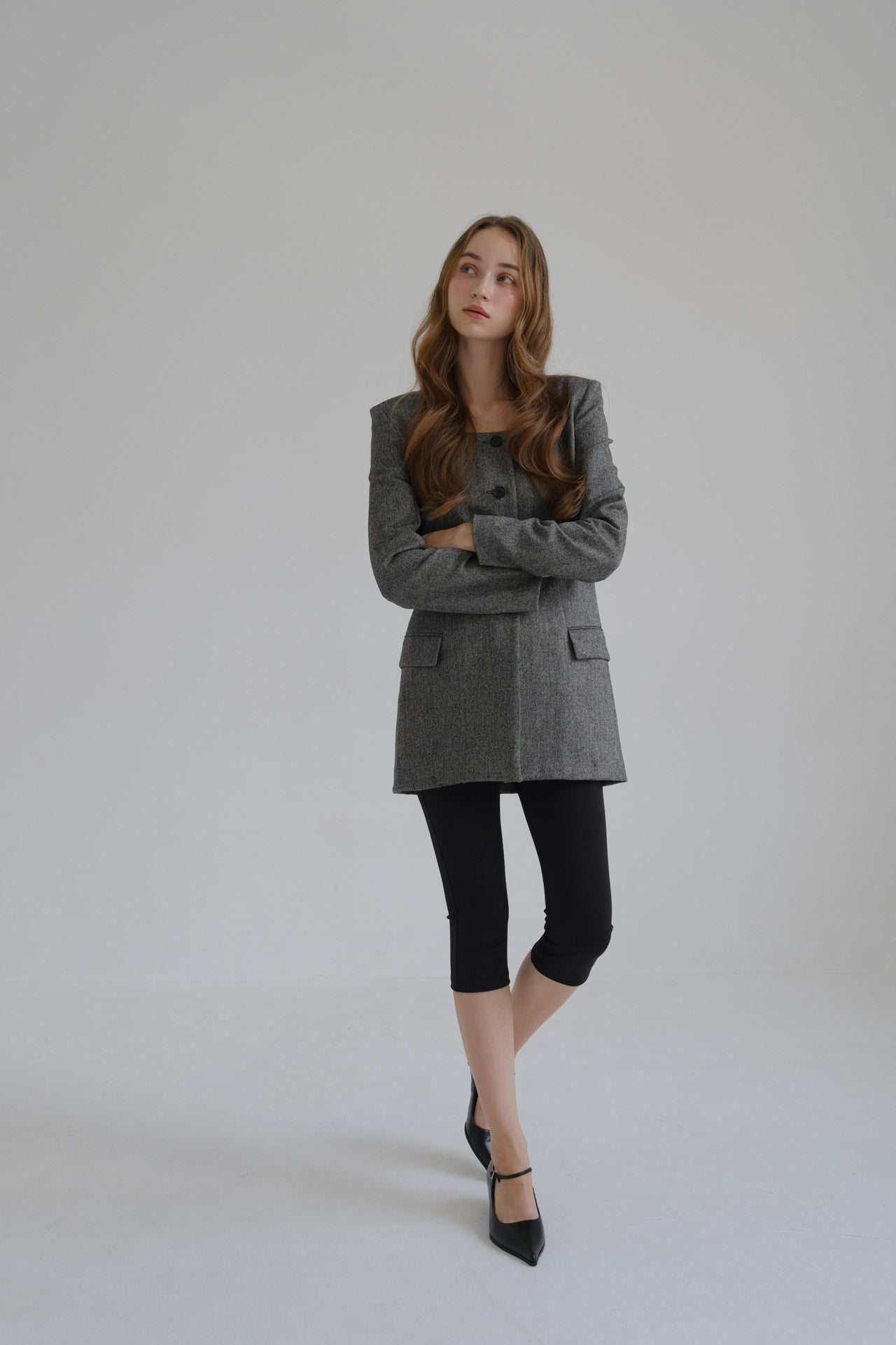 Lady handsome jacket / gray