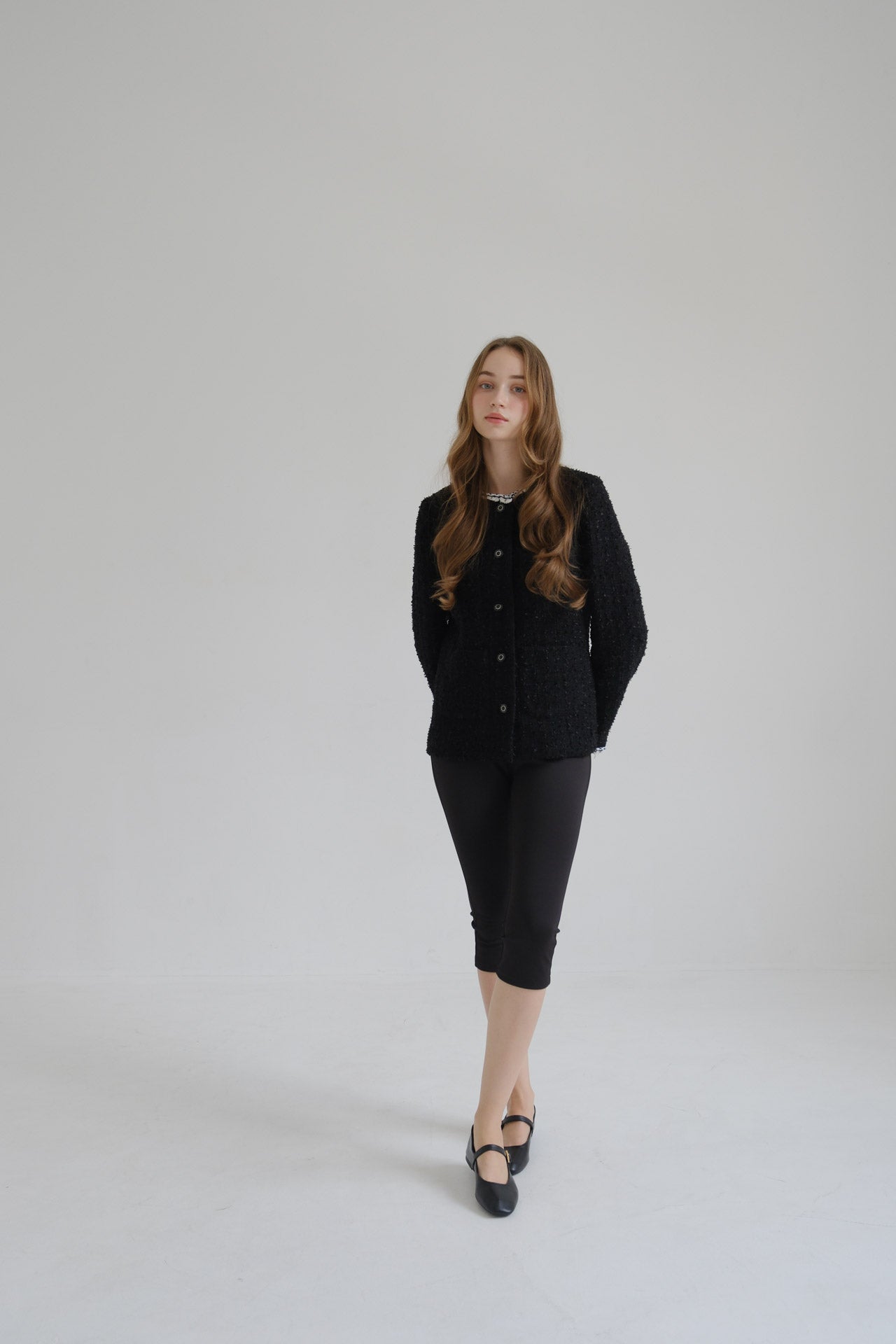 CARLA Tweed jacket / Black