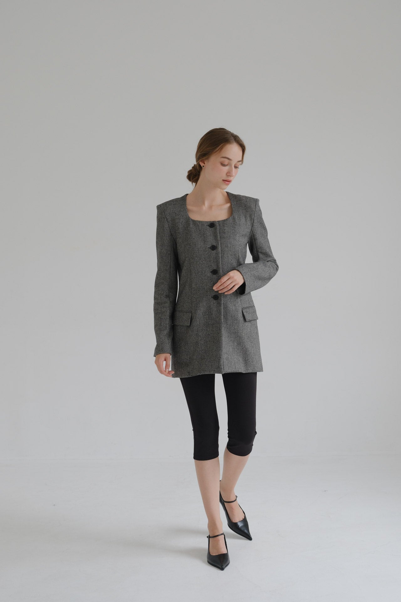 Lady handsome jacket / gray