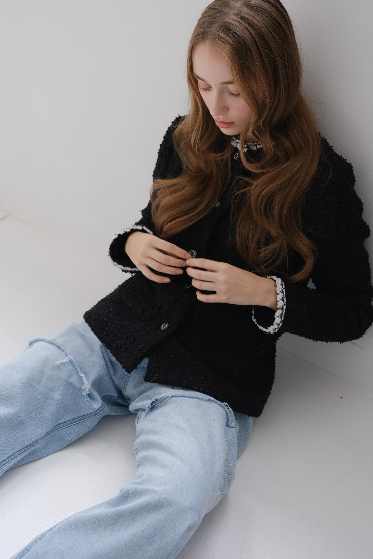 CARLA Tweed jacket / Black