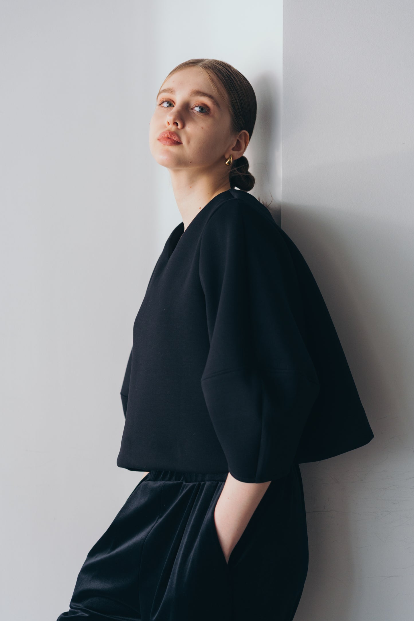 Lady puff tops - Black