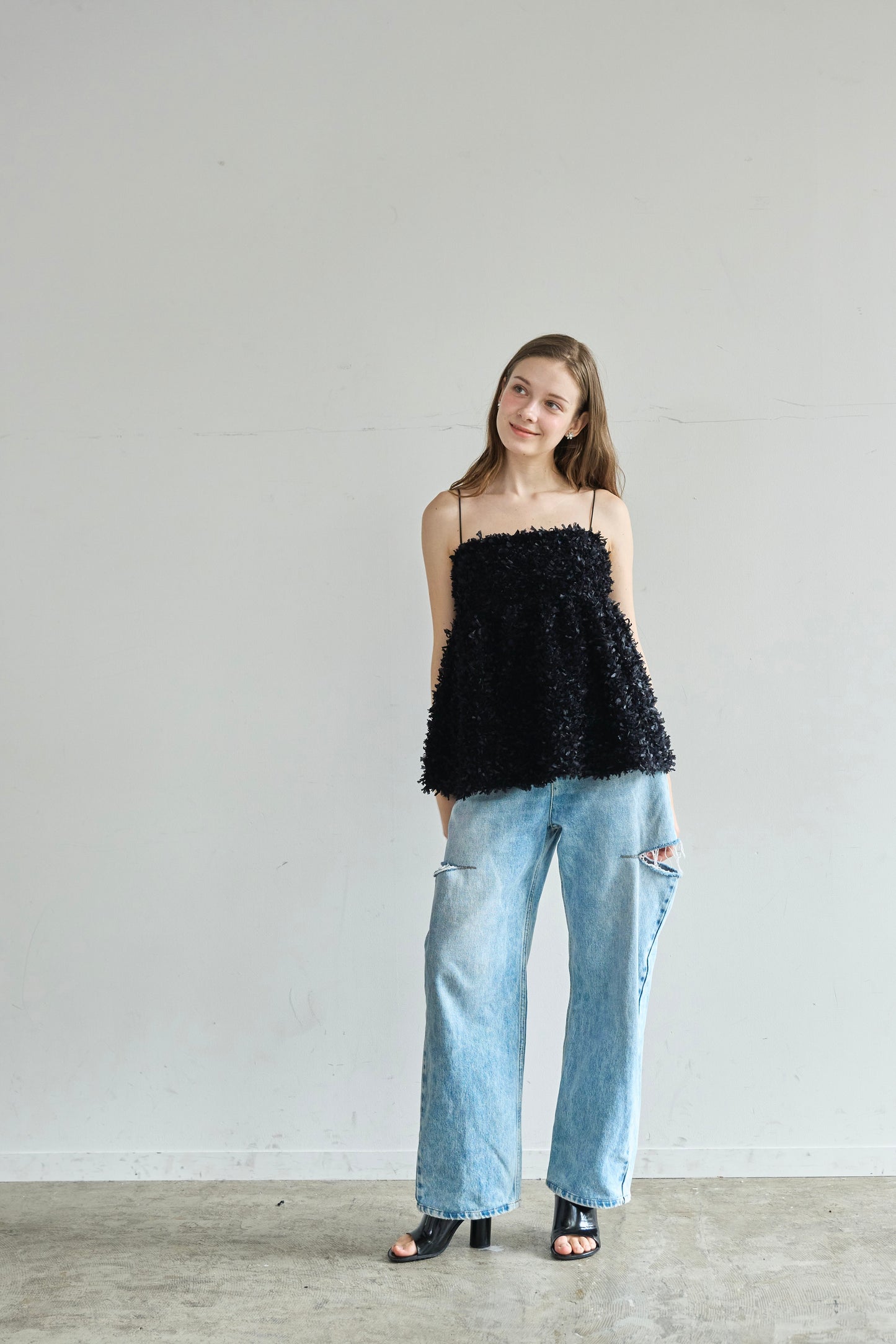 Fluffy cami (Black)