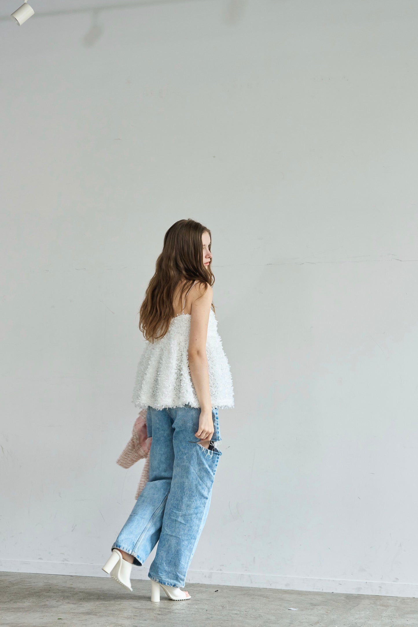 Fluffy cami (White)