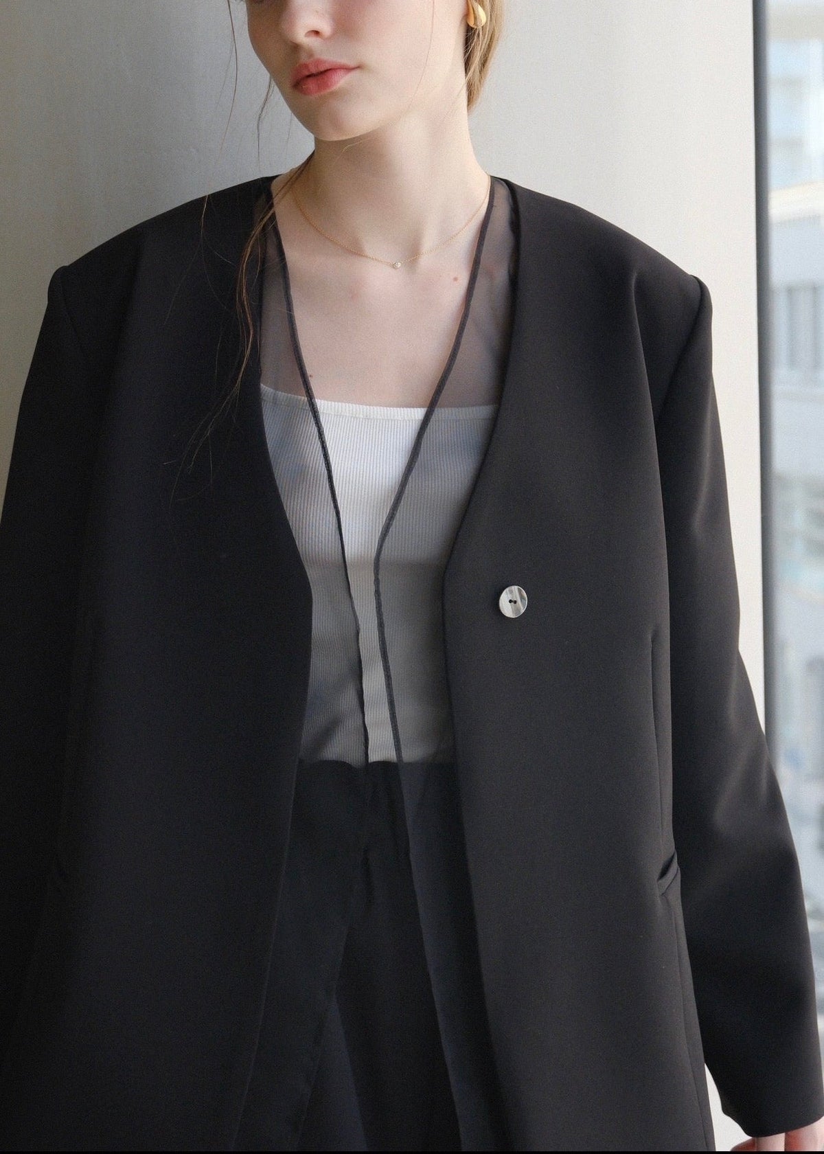 (即納)Lady organdy layered jacket
