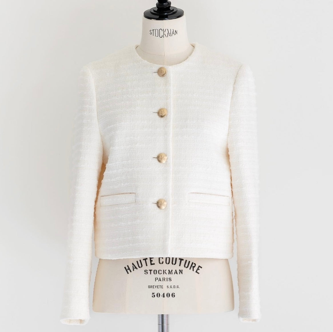 【予約】CARLA Tweed Jacket (White)