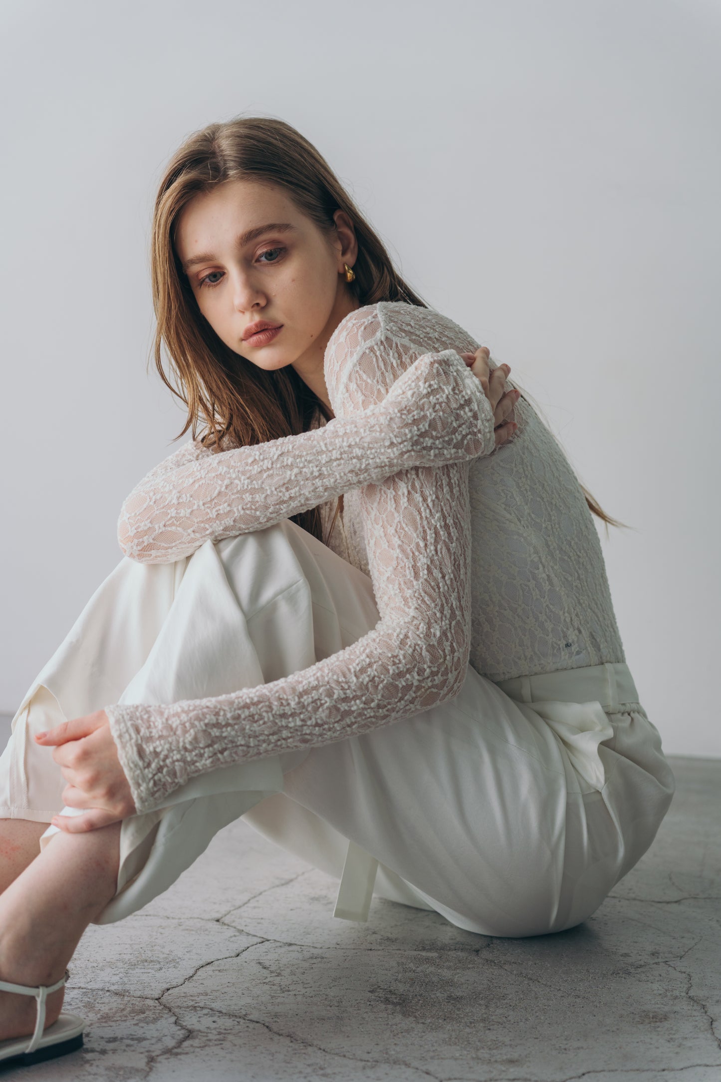 Lace body suit - White