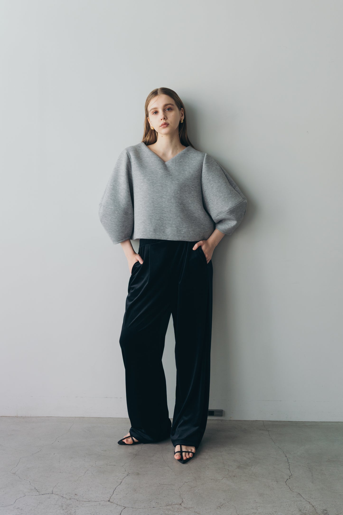 Lady puff tops - Gray