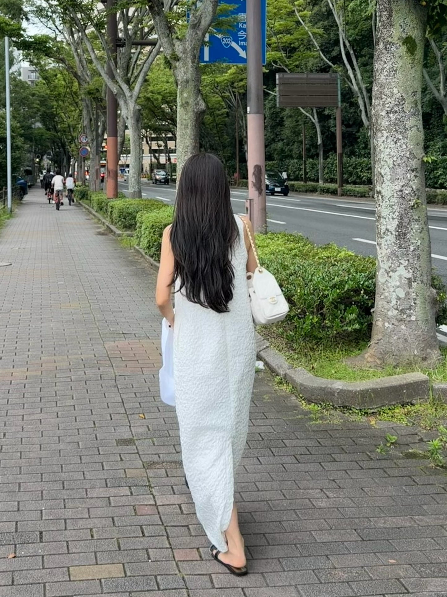 Bright jacquard dress