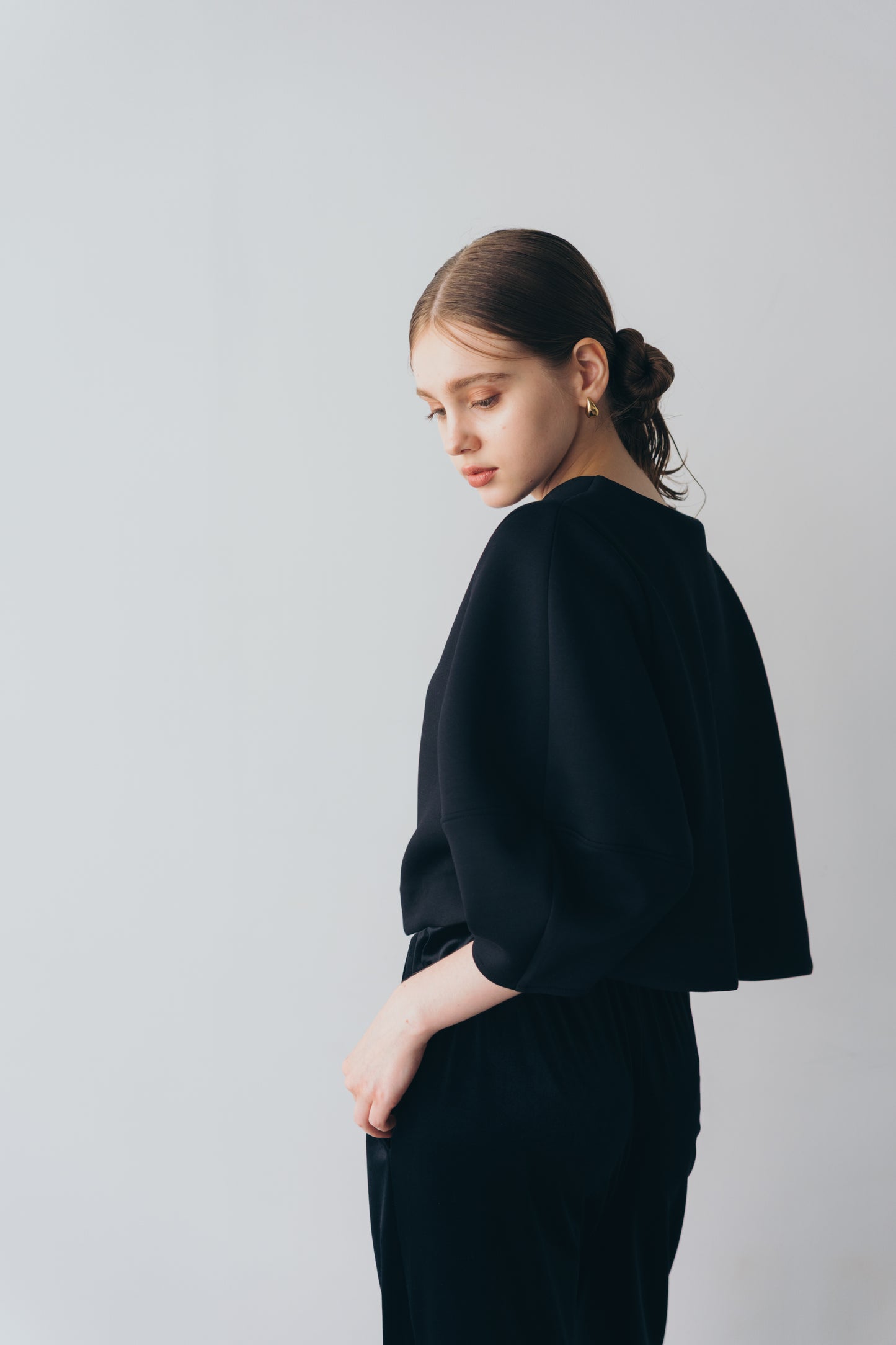 Lady puff tops - Black