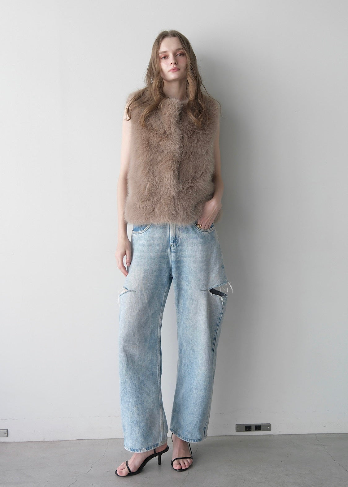 Eco fur vest
