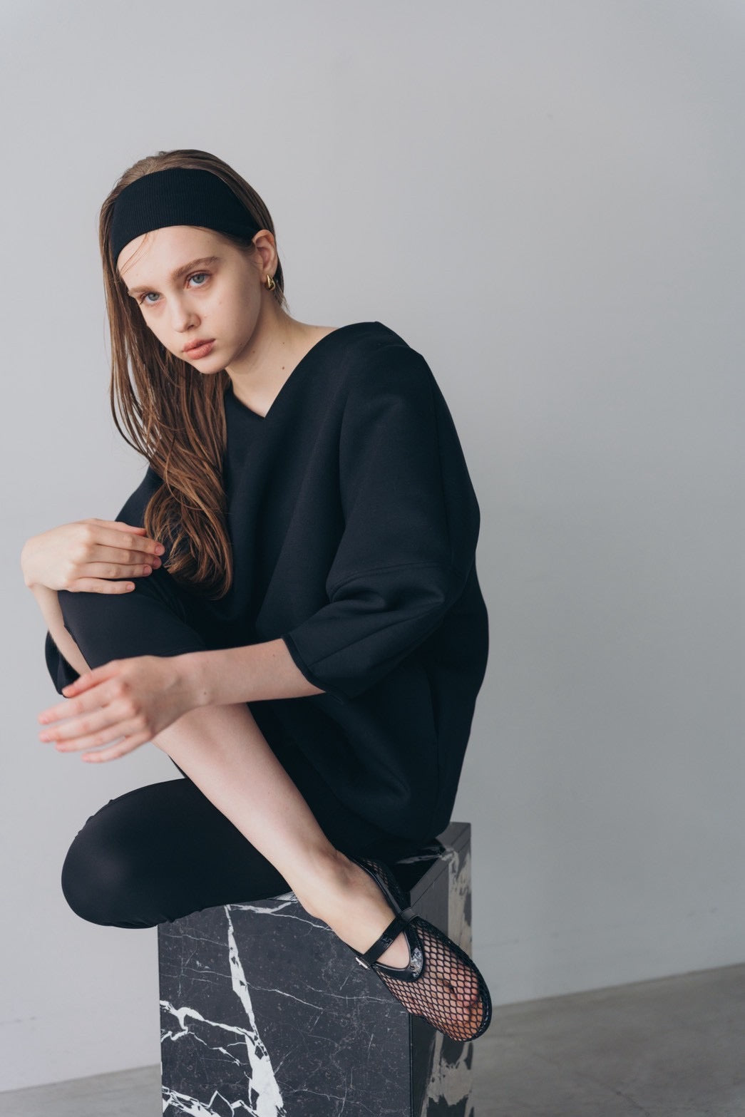 Lady puff tunic - Black