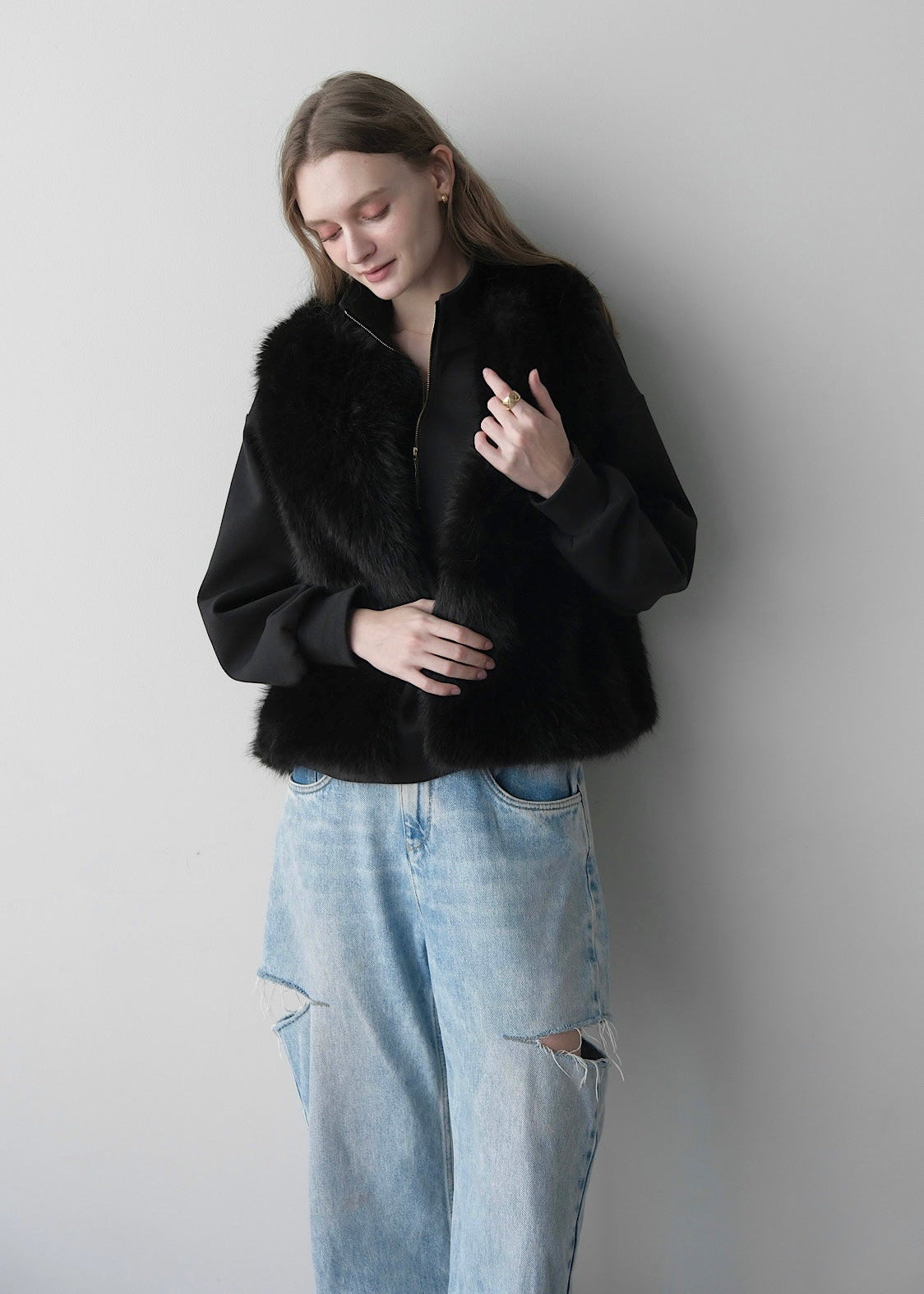 Eco fur vest