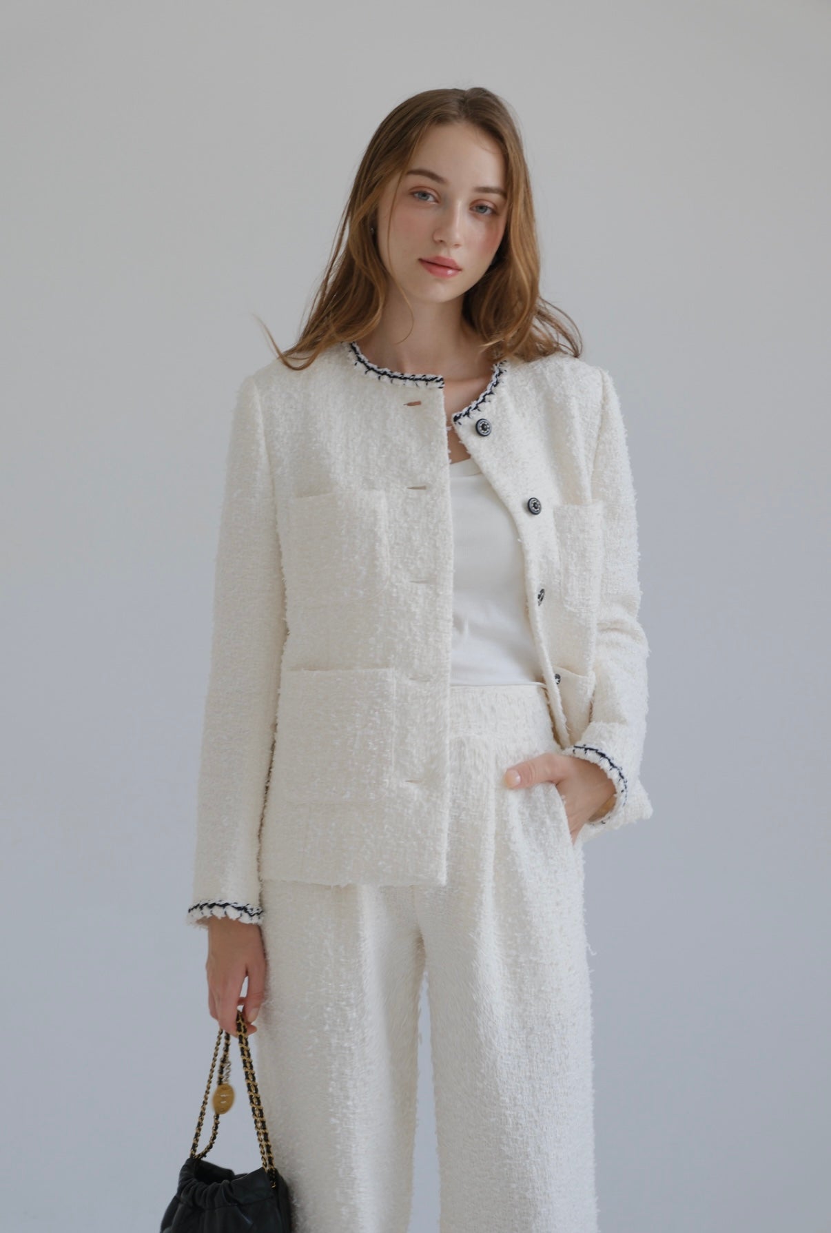 CARLA Tweed jacket / White