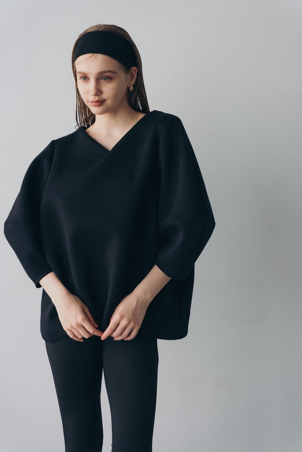 Lady puff tunic - Black