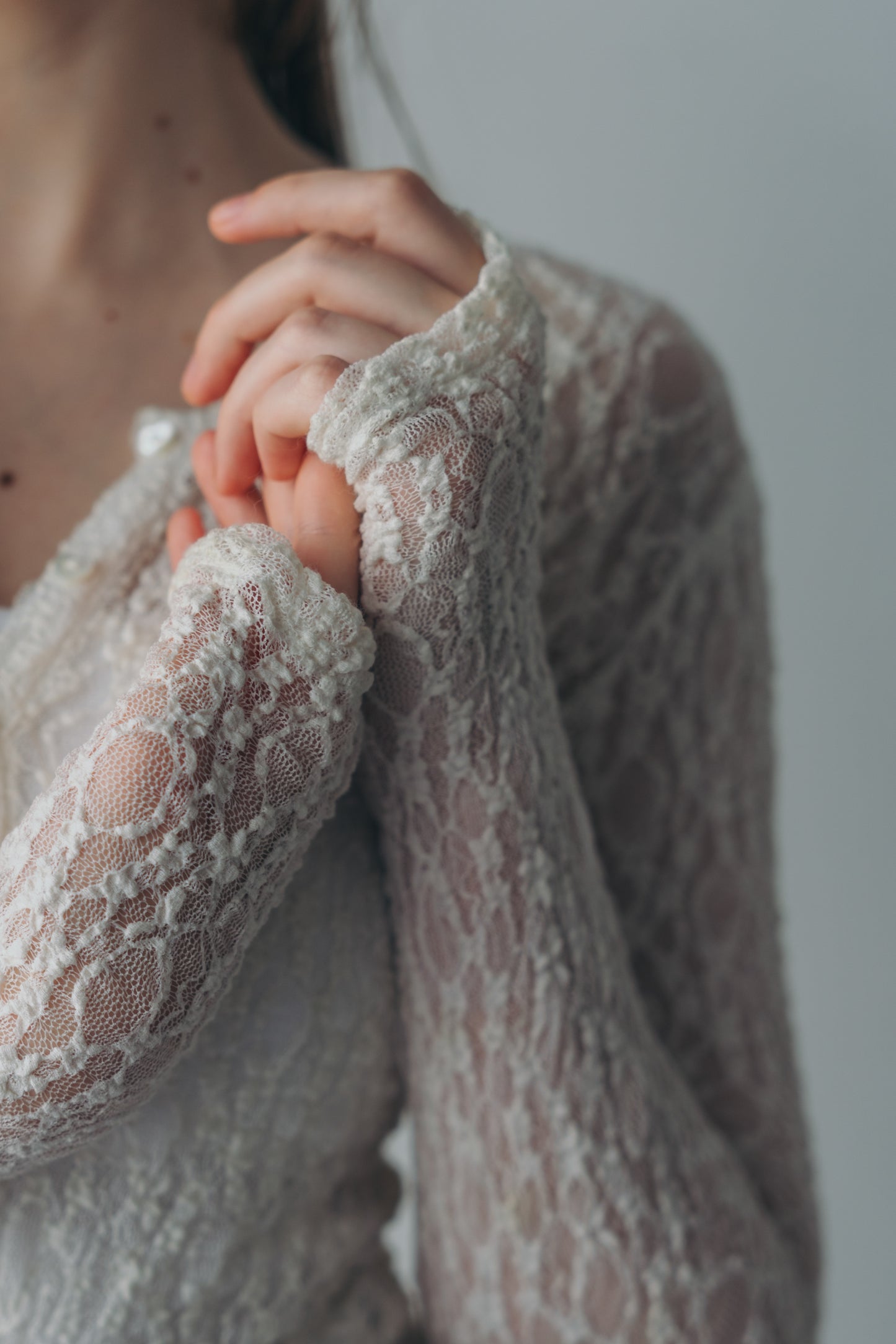 Lace body suit - White