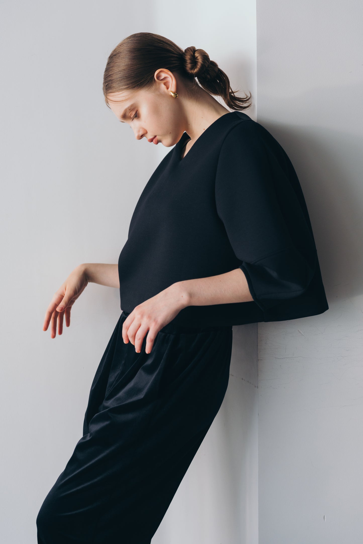 Lady puff tops - Black