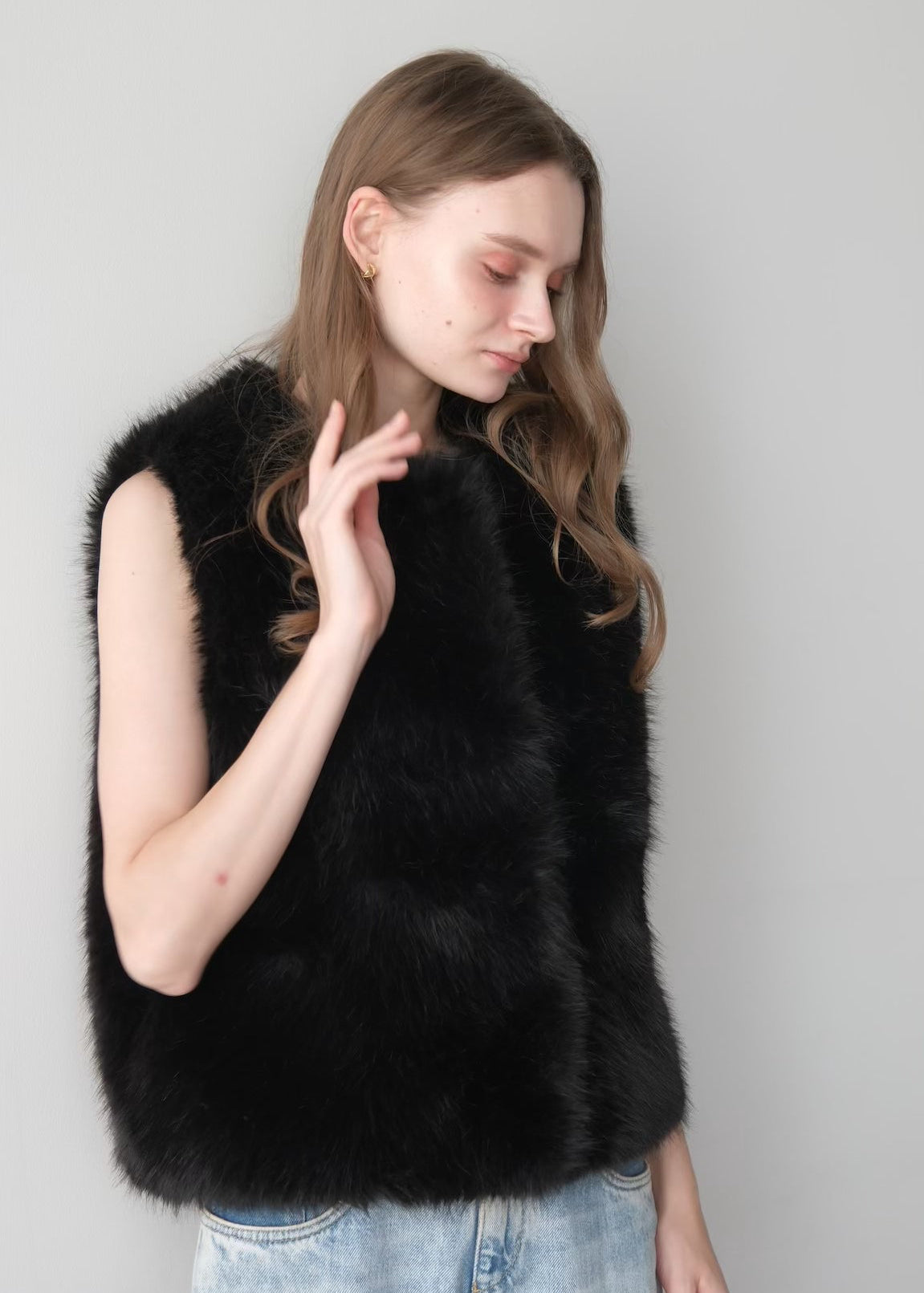 Eco fur vest