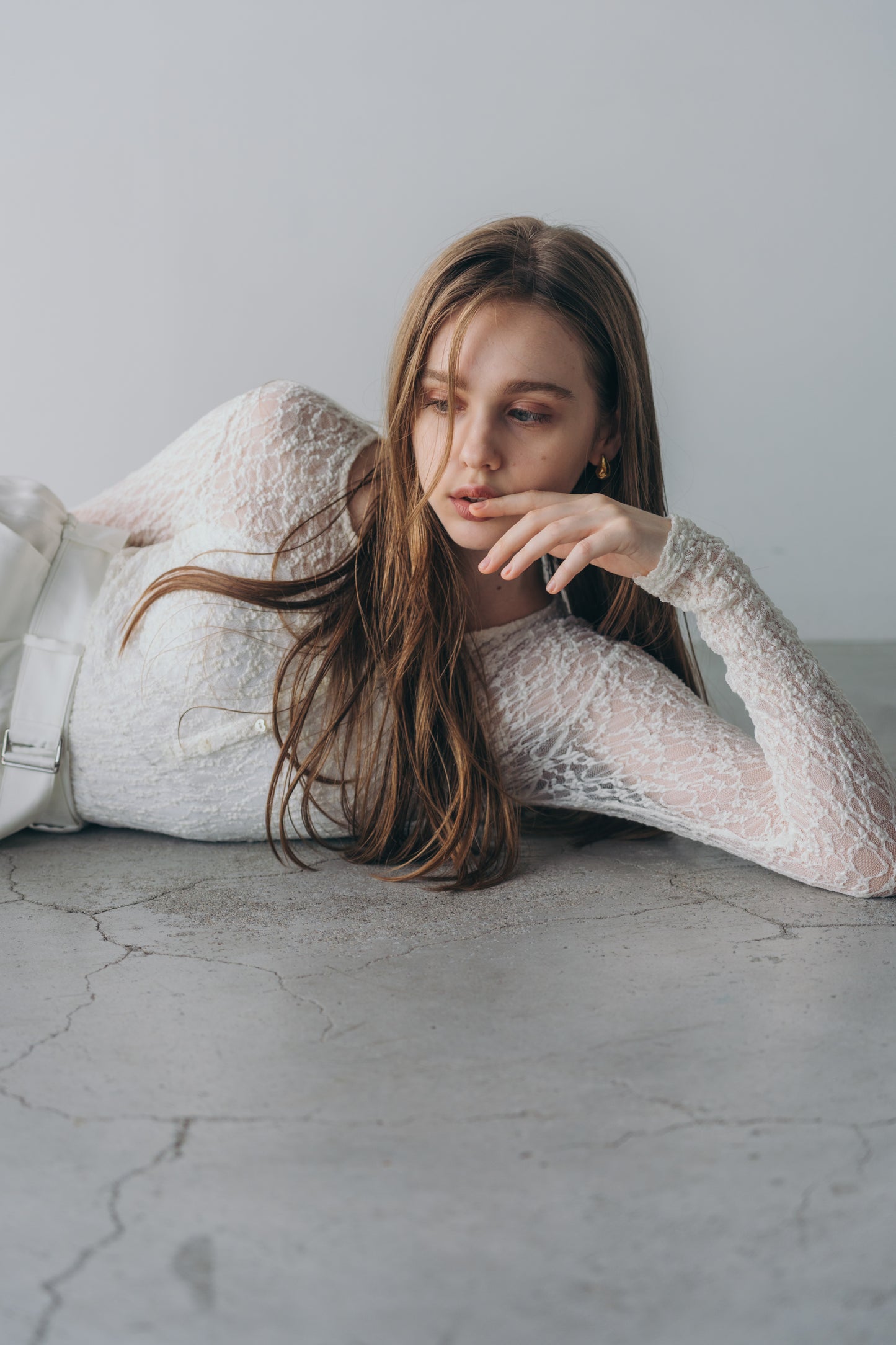 Lace body suit - White