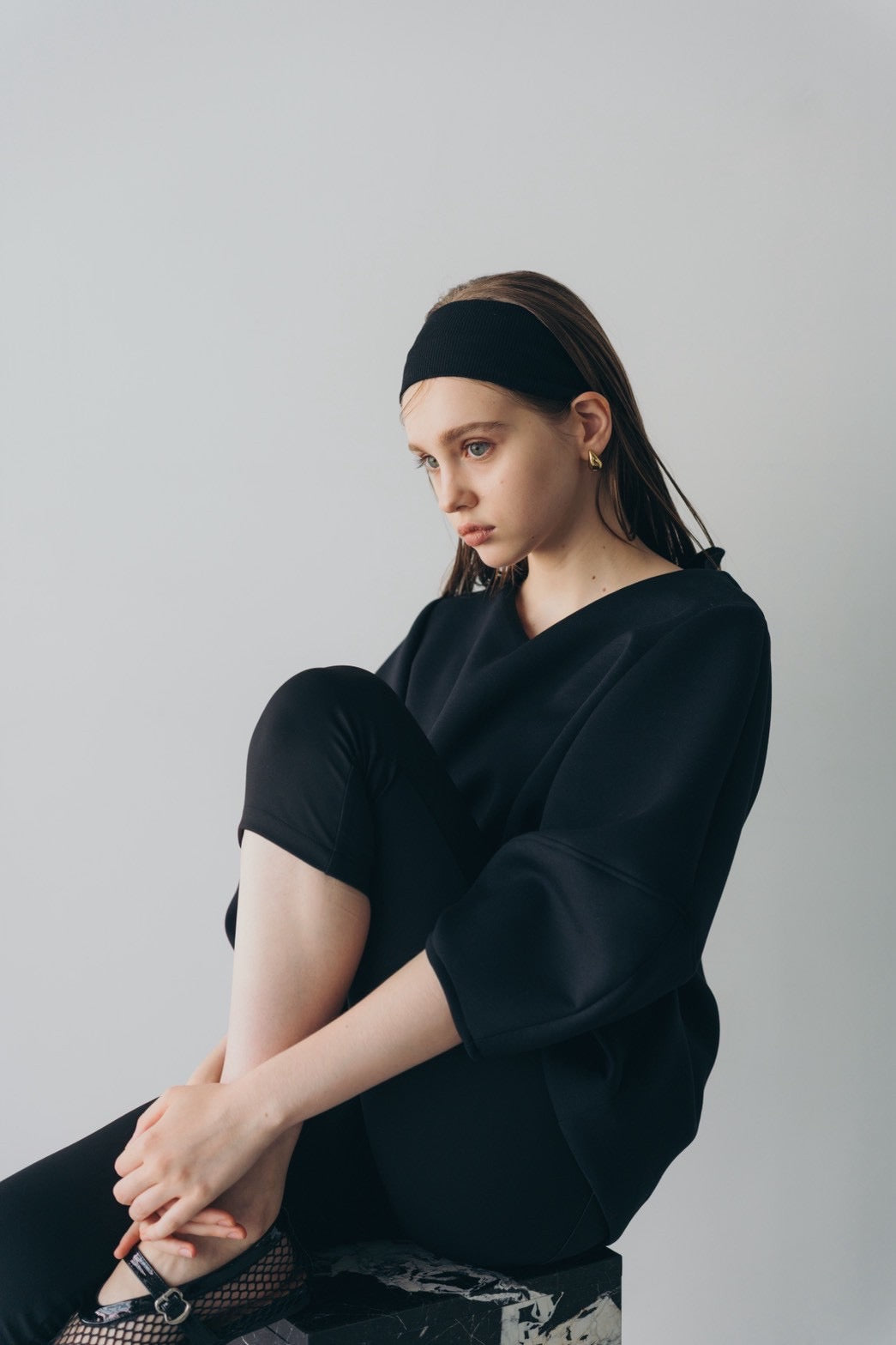 Lady puff tunic - Black