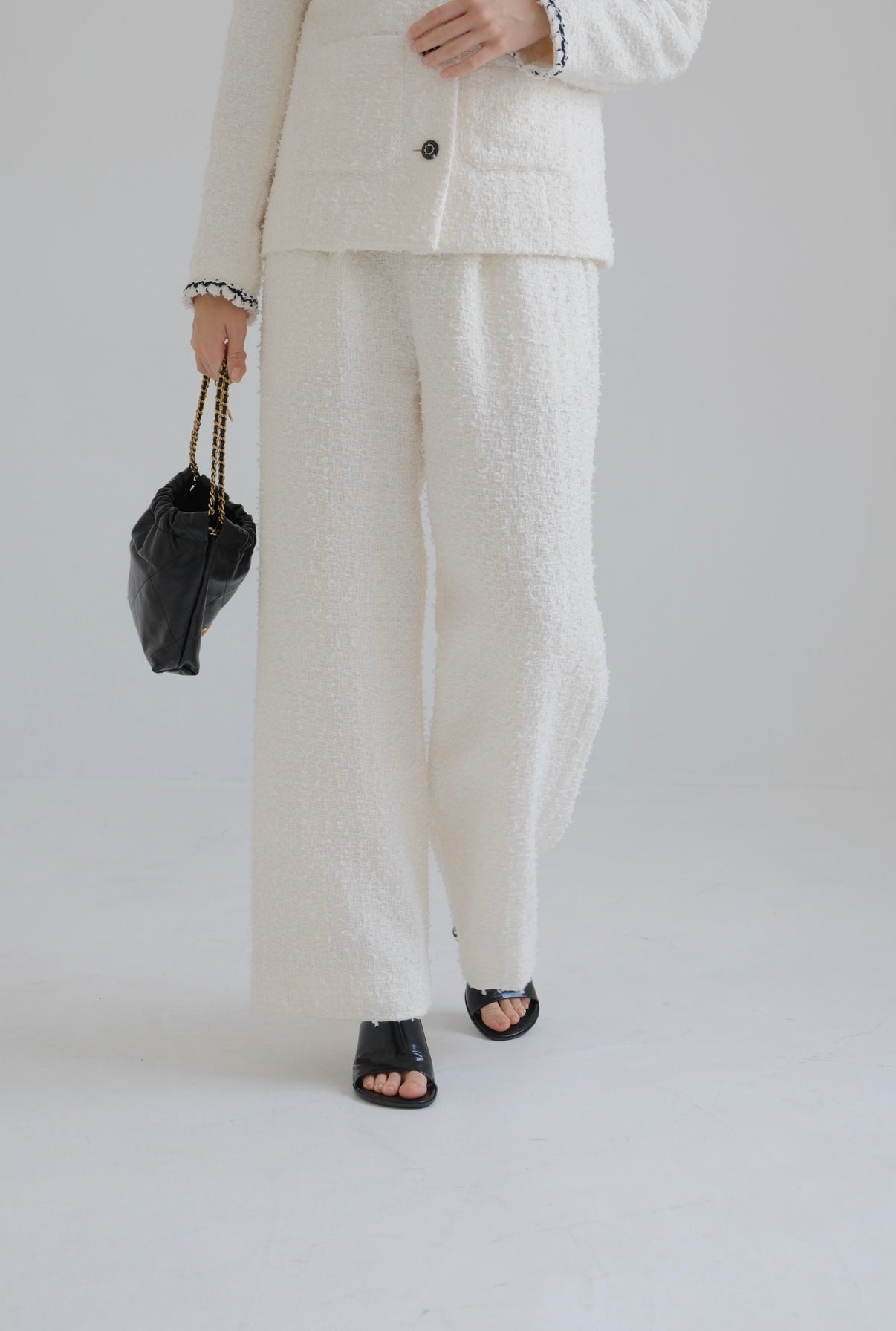 Lady easy pants / Tweed white