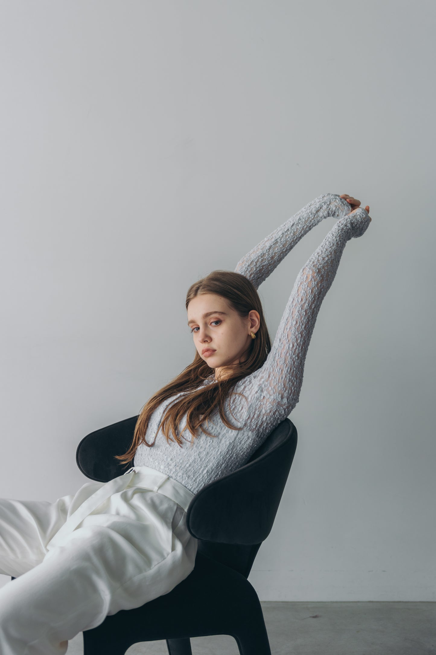 Lace body suit - Blue gray