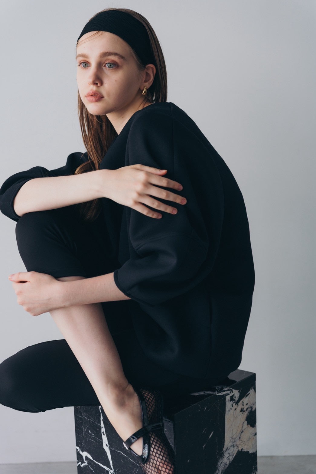 Lady puff tunic - Black