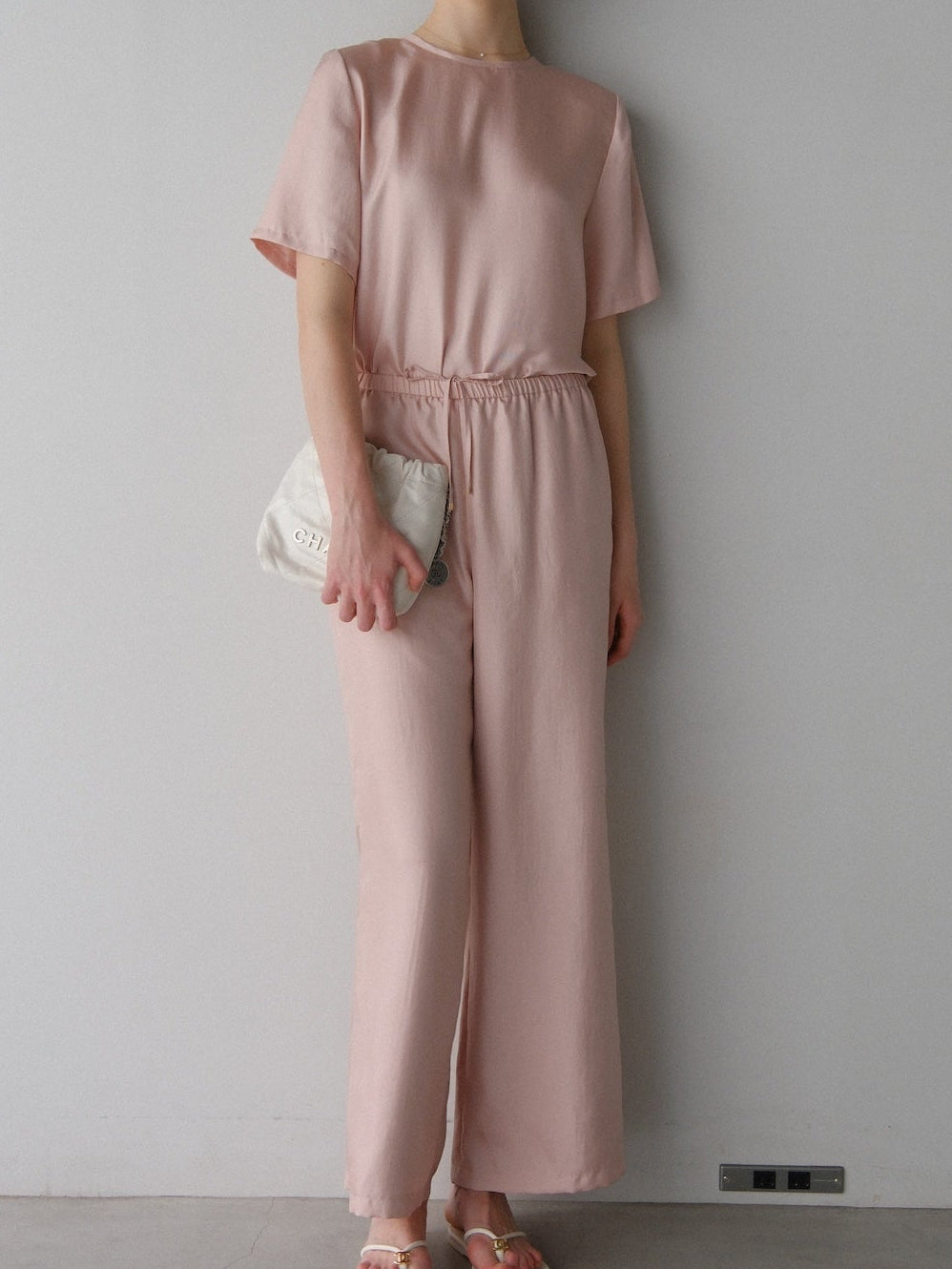 【coming soon】 Lady satin easy pants