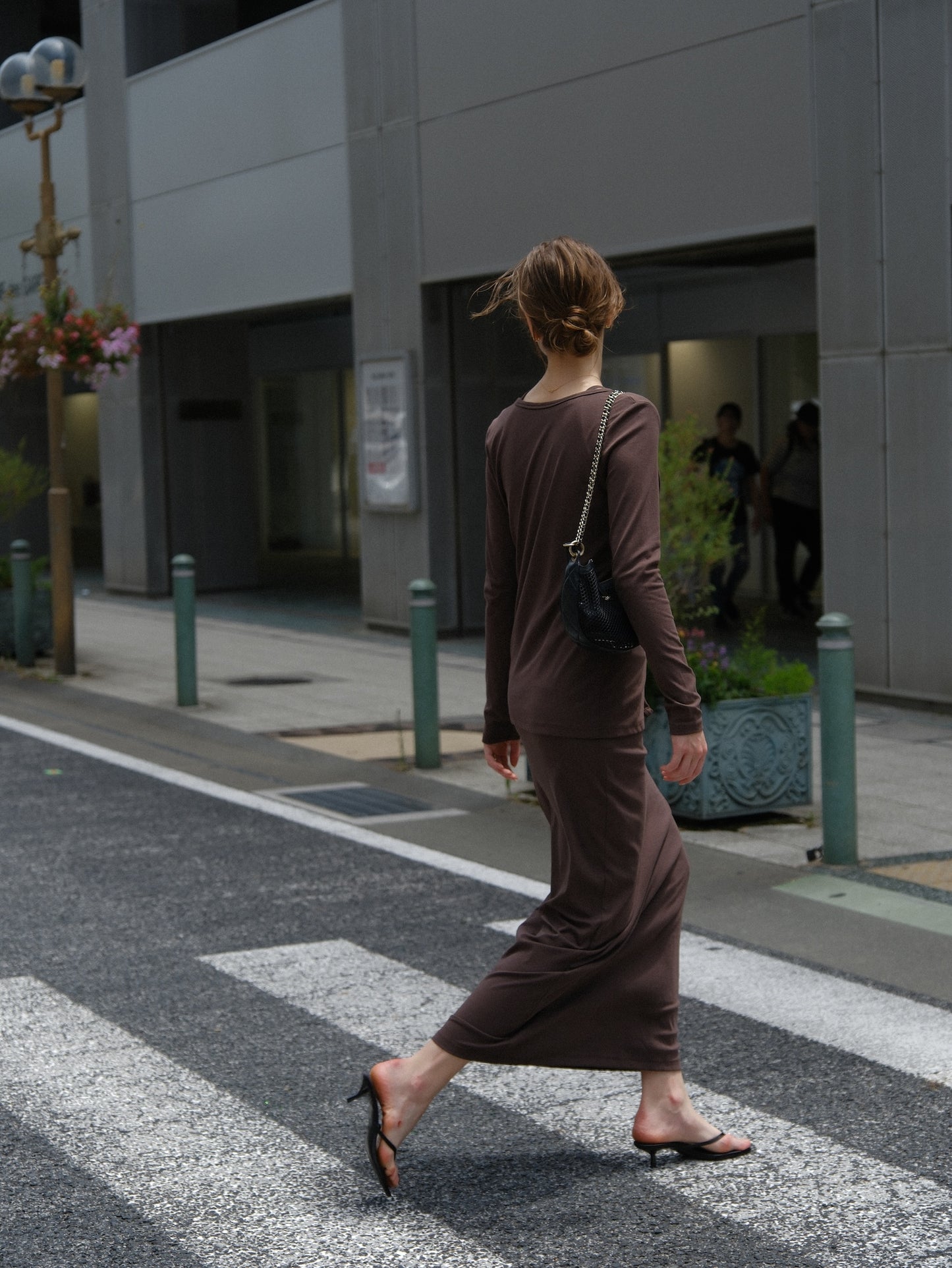 【coming soon】Lady cutsew 3piece -Brown