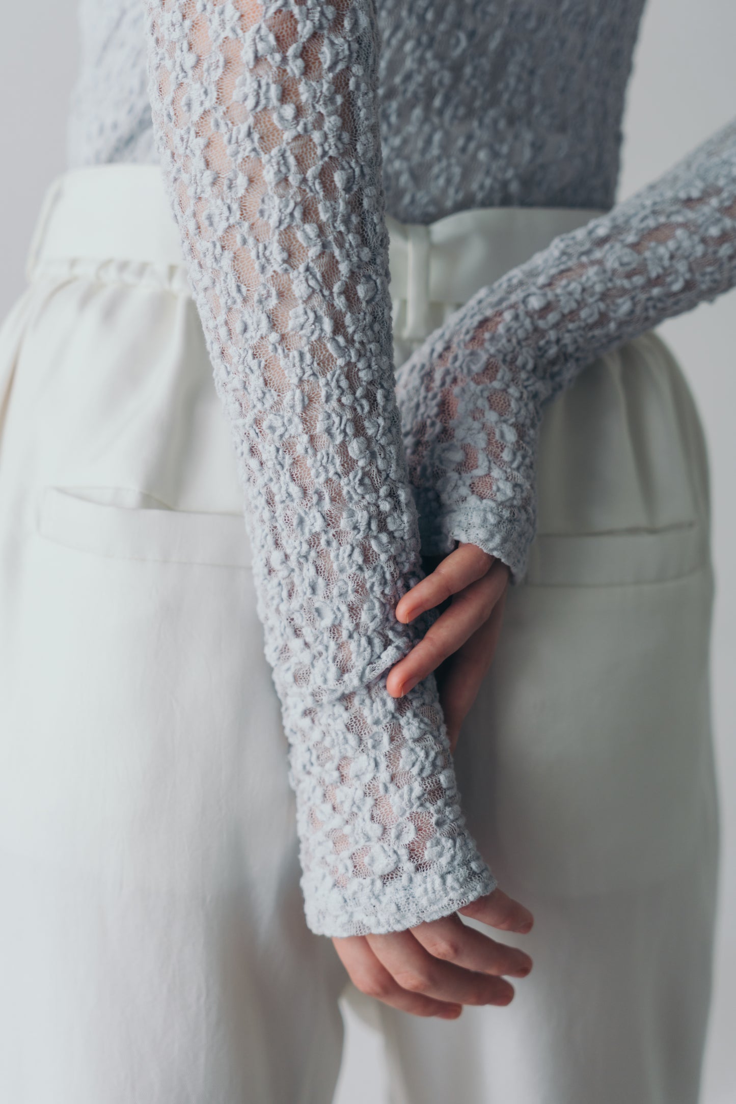 Lace body suit - Blue gray