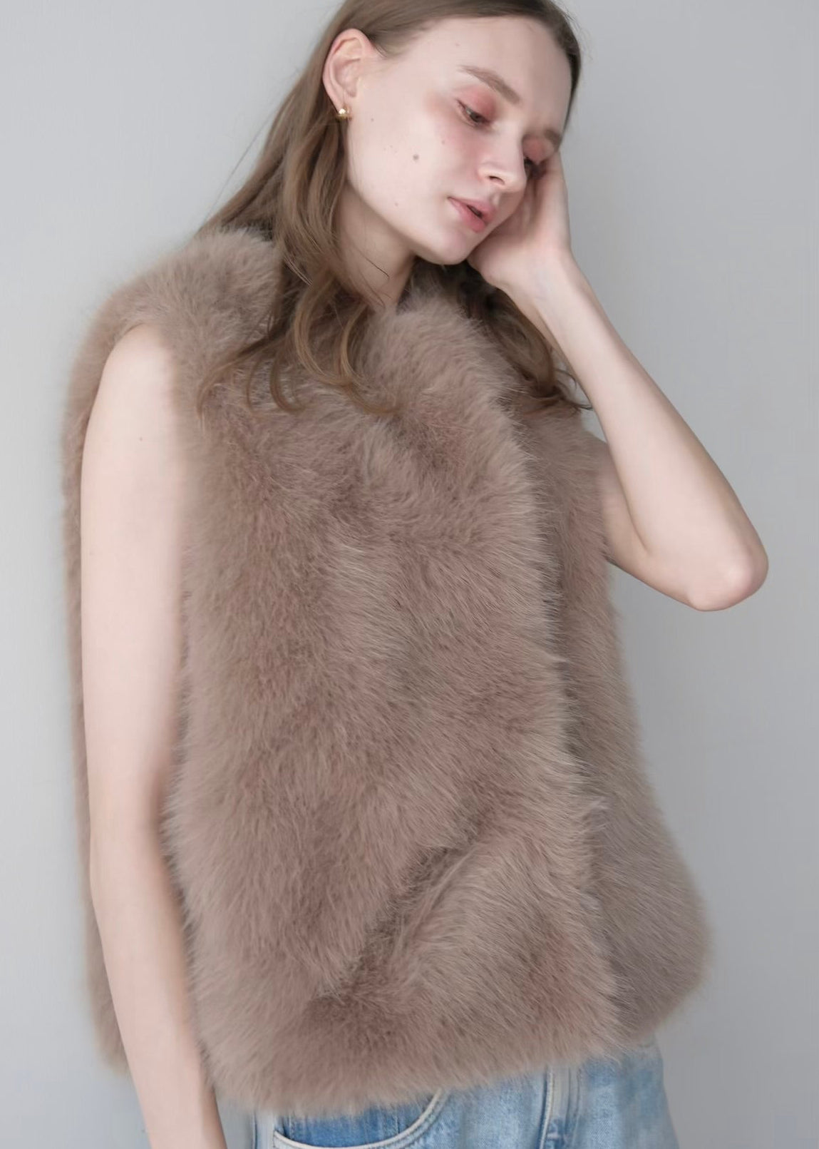 Eco fur vest