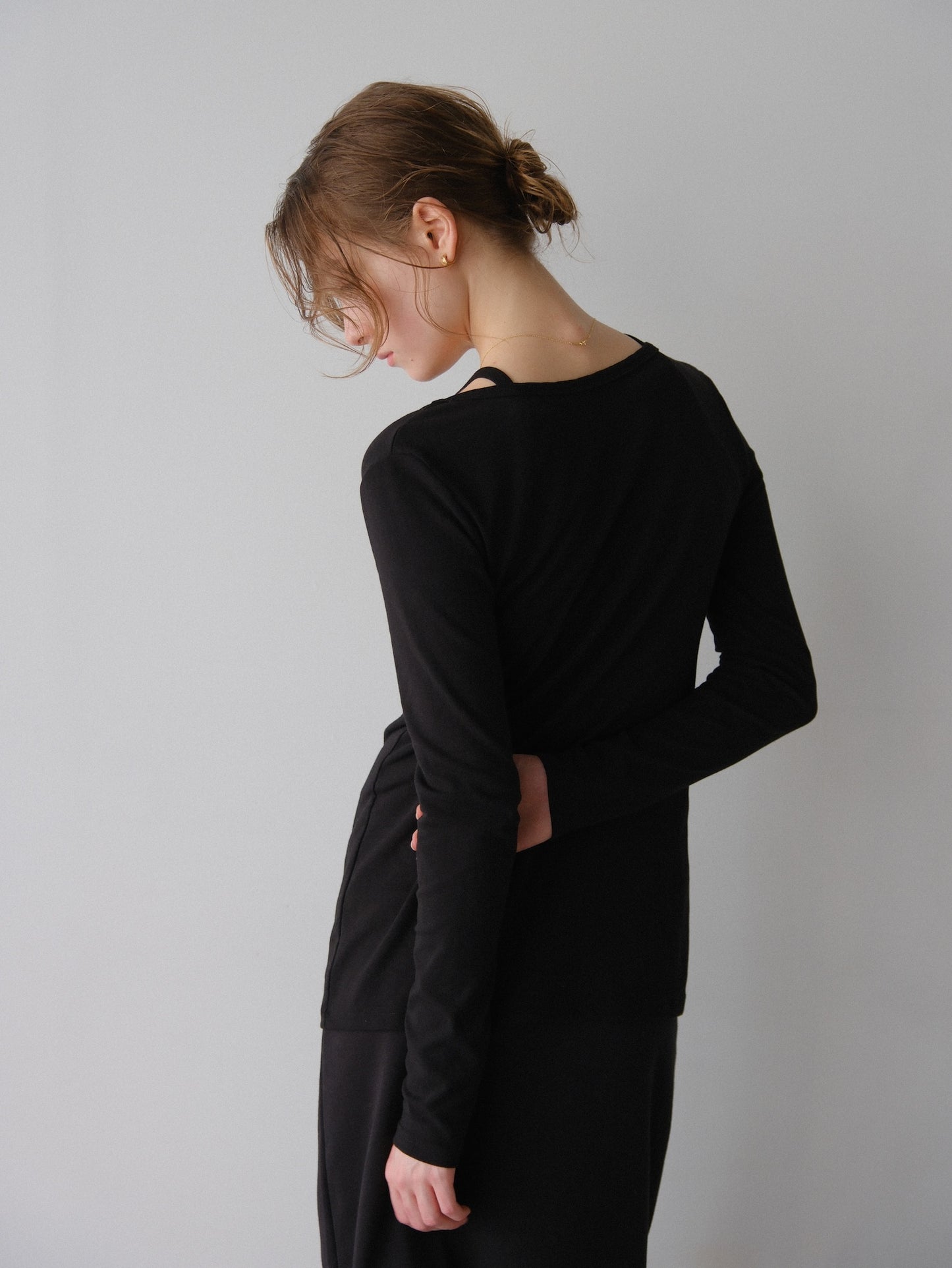 【coming soon】Lady cutsew 3piece -Black