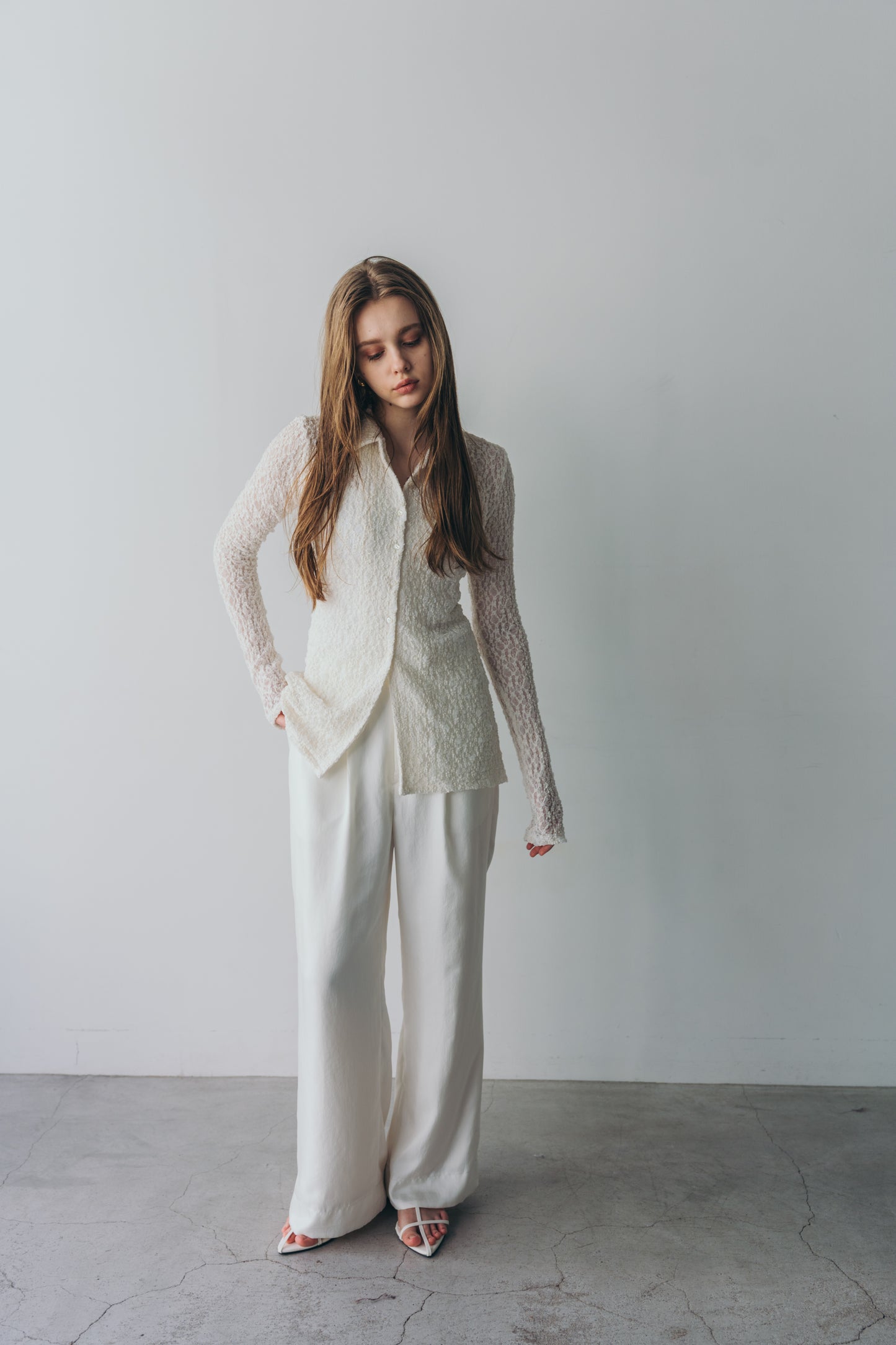 Lady lace shirt - white