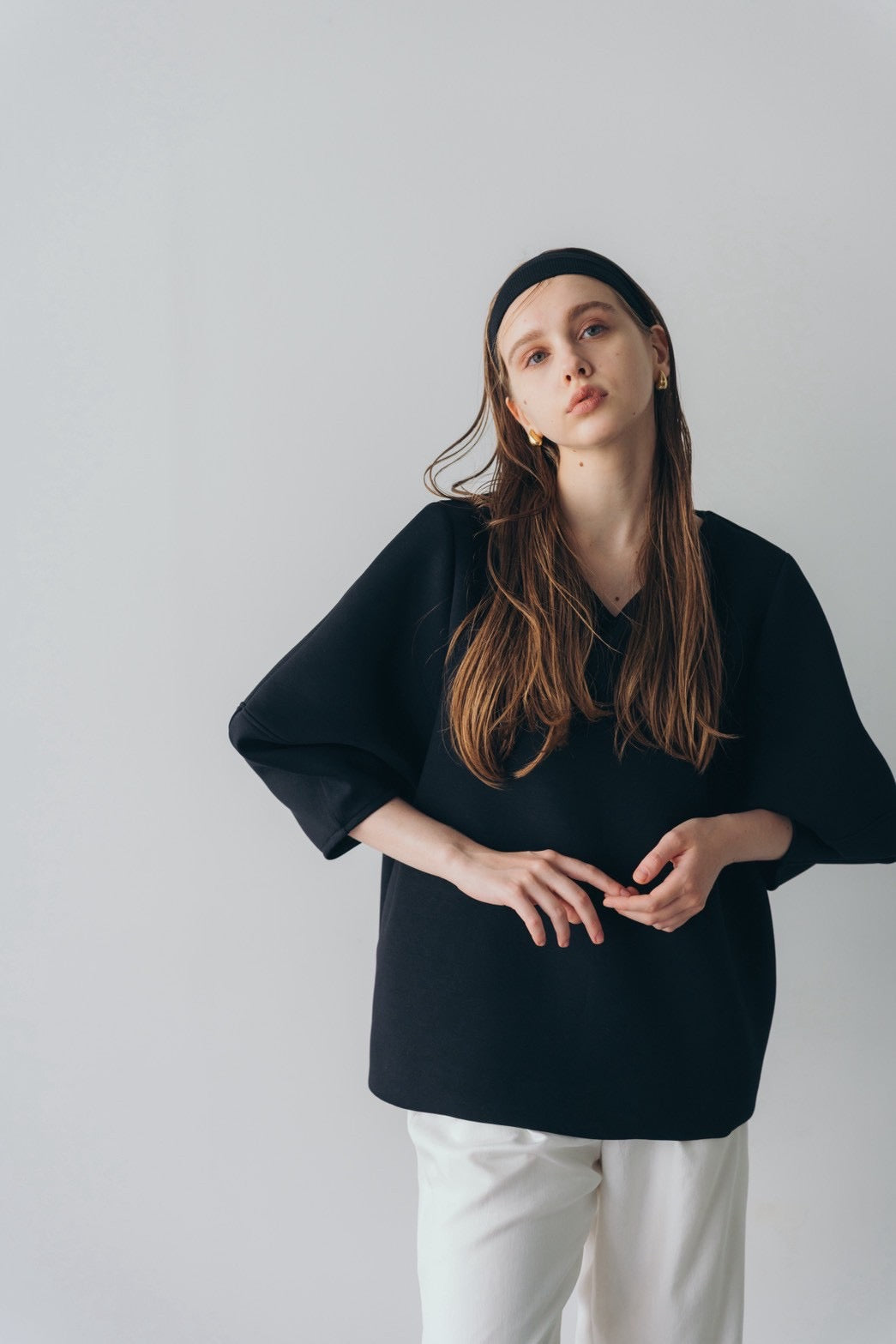 Lady puff tunic - Black