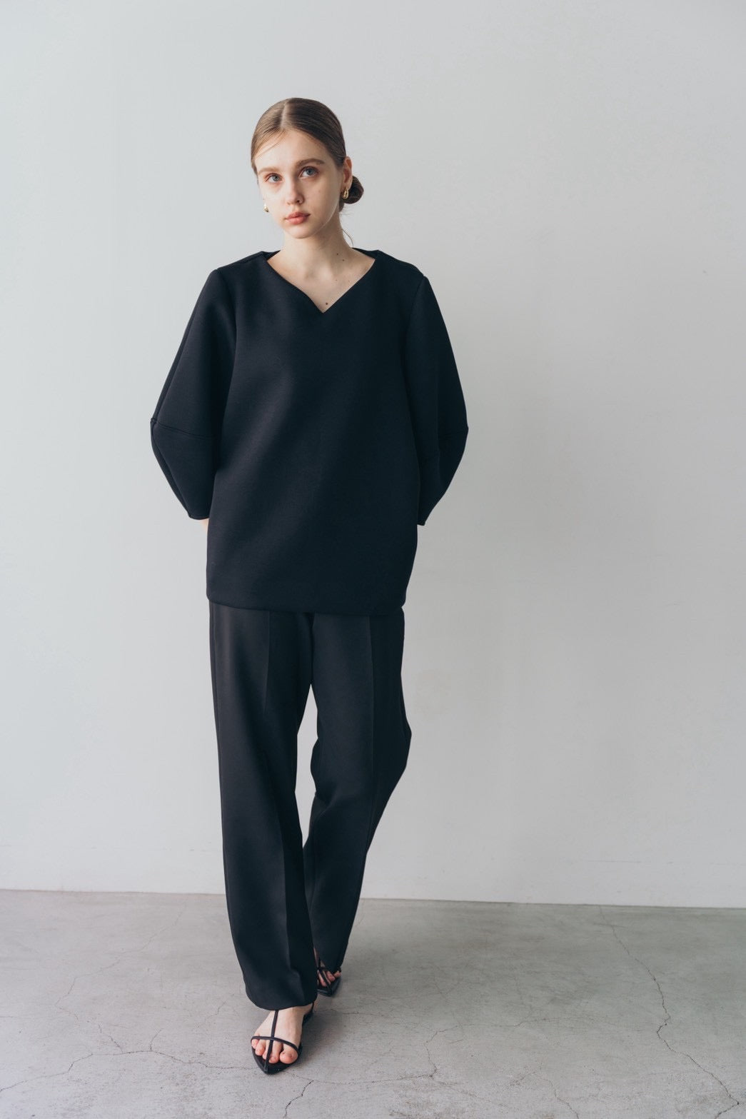 Lady puff tunic - Black