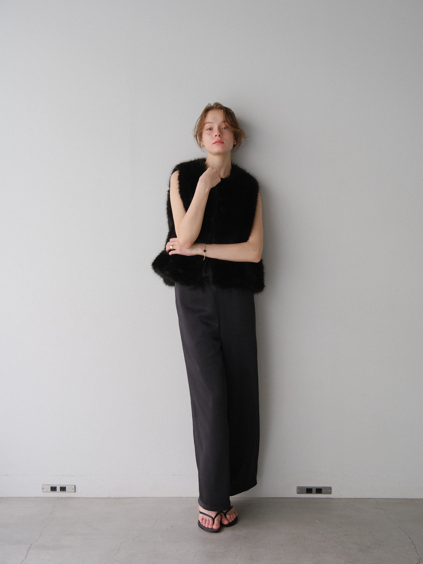 【coming soon】 Lady satin easy pants