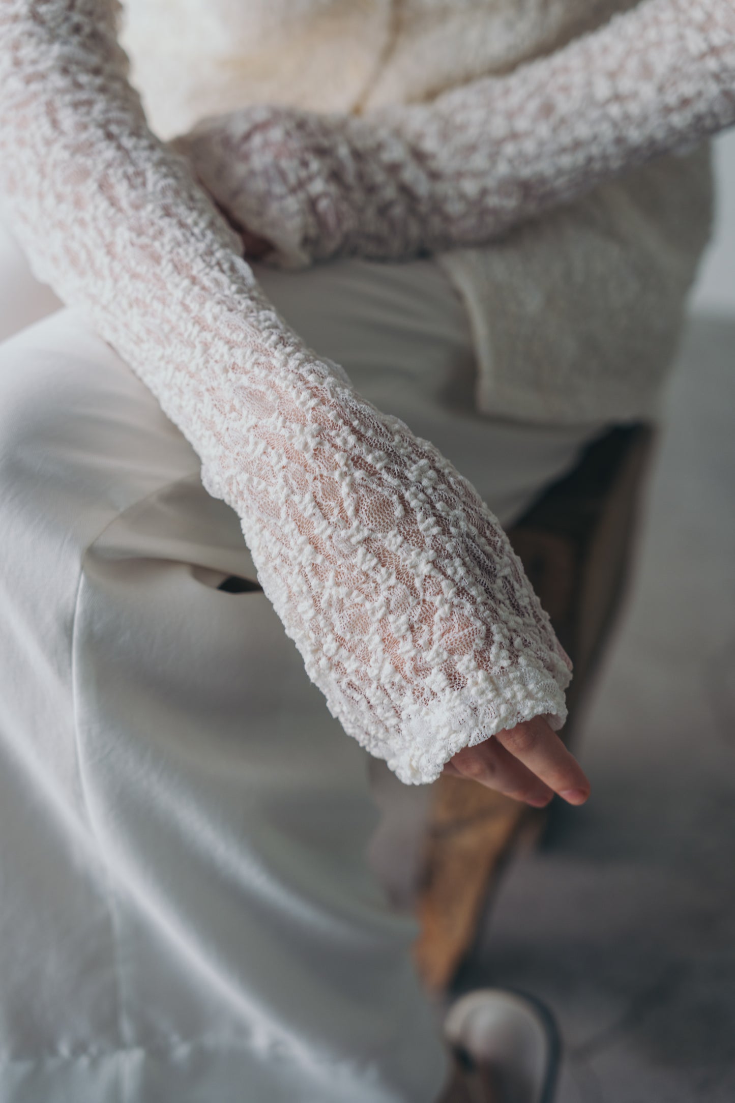 Lady lace shirt - white