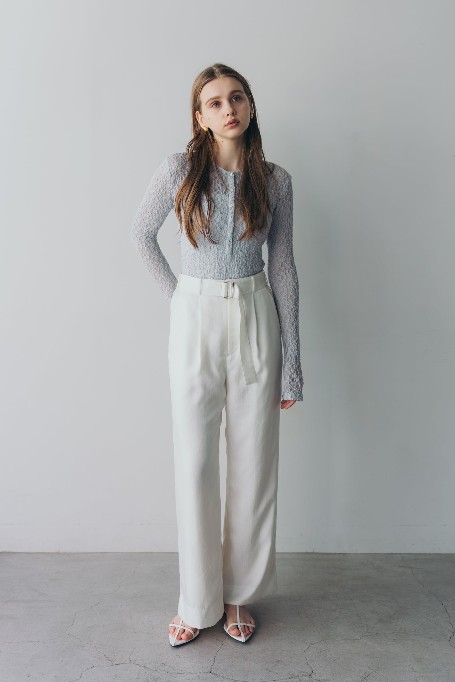 Lace body suit - Blue gray