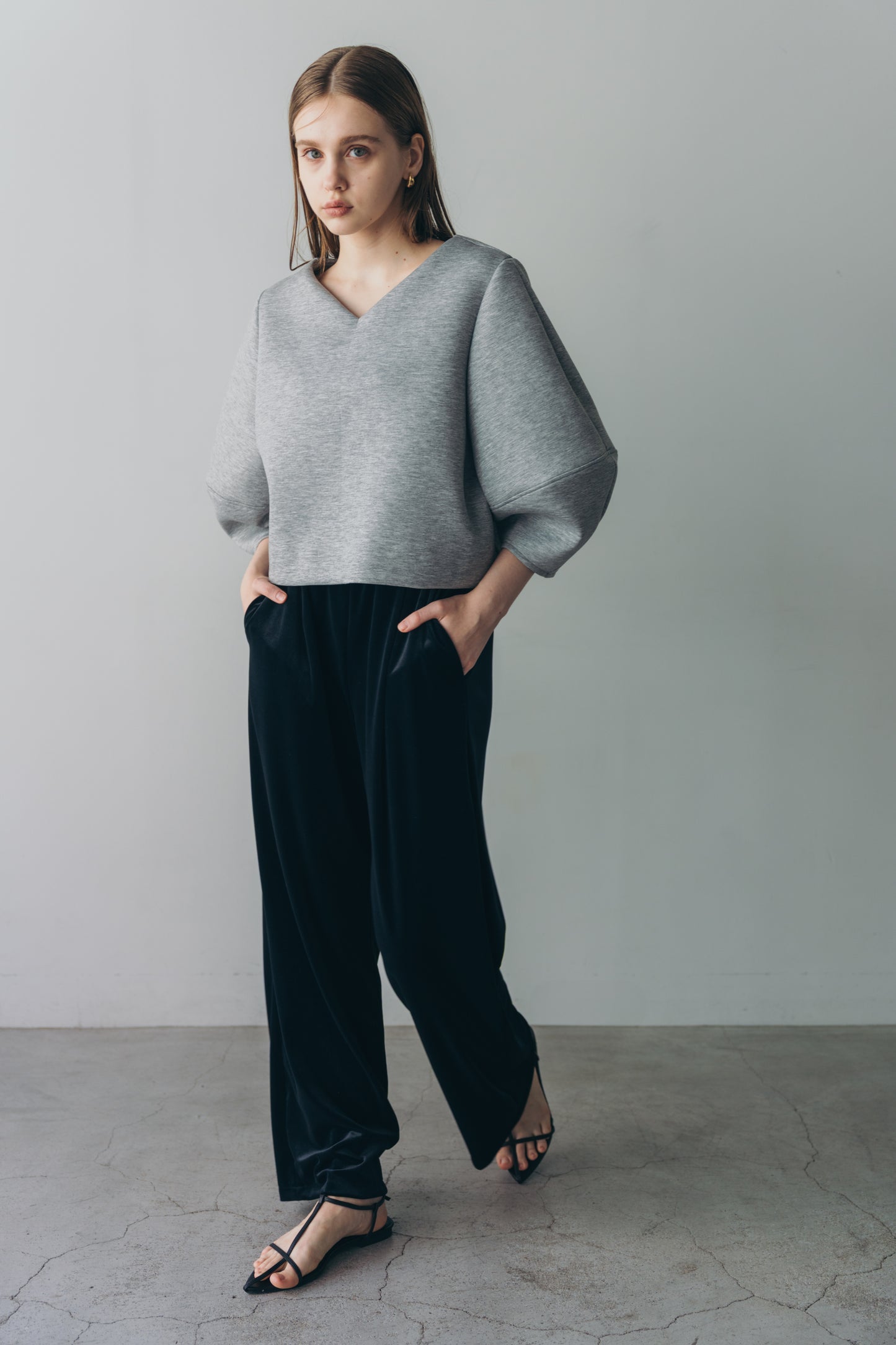 Lady puff tops - Gray