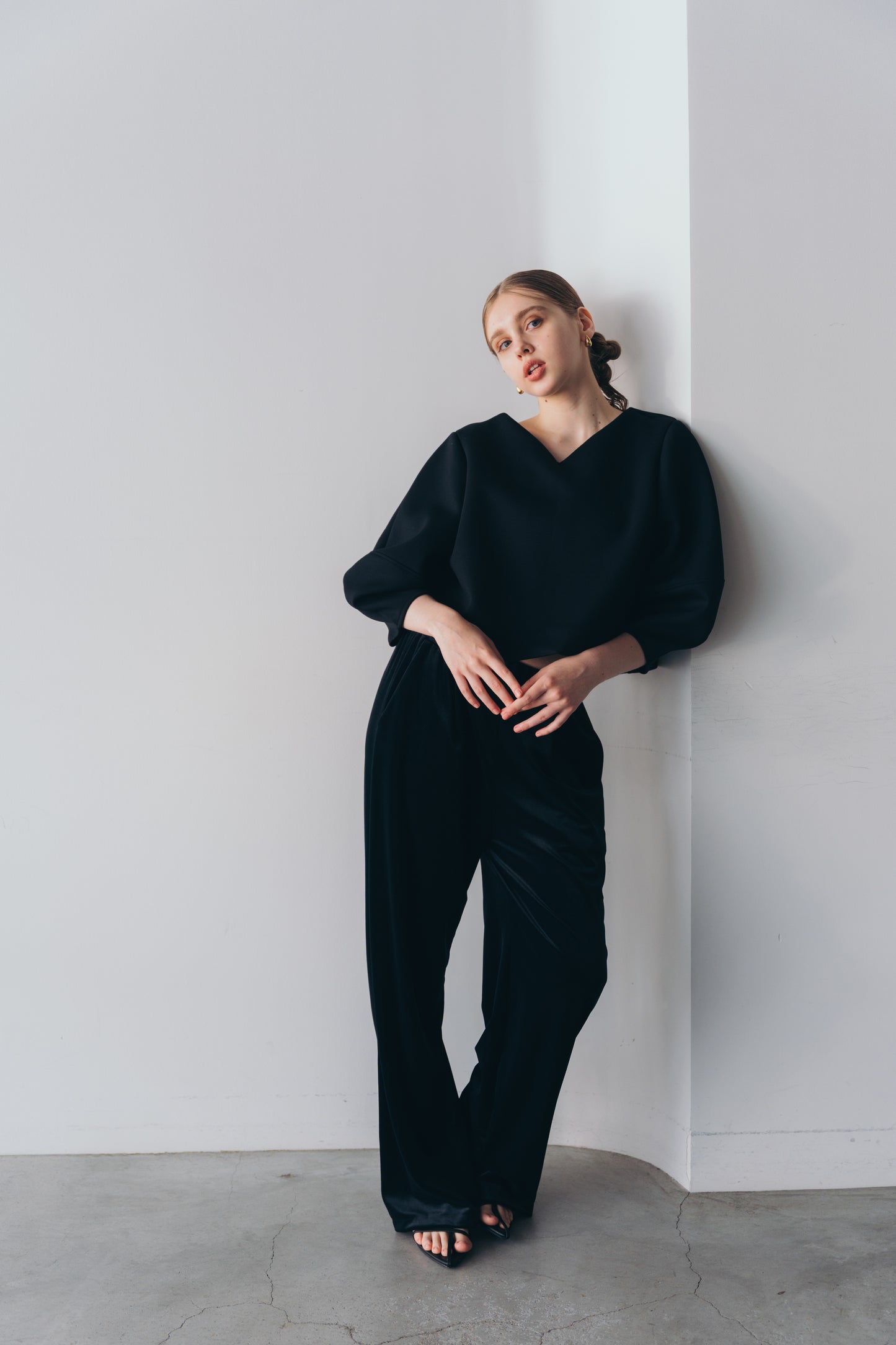 Lady puff tops - Black
