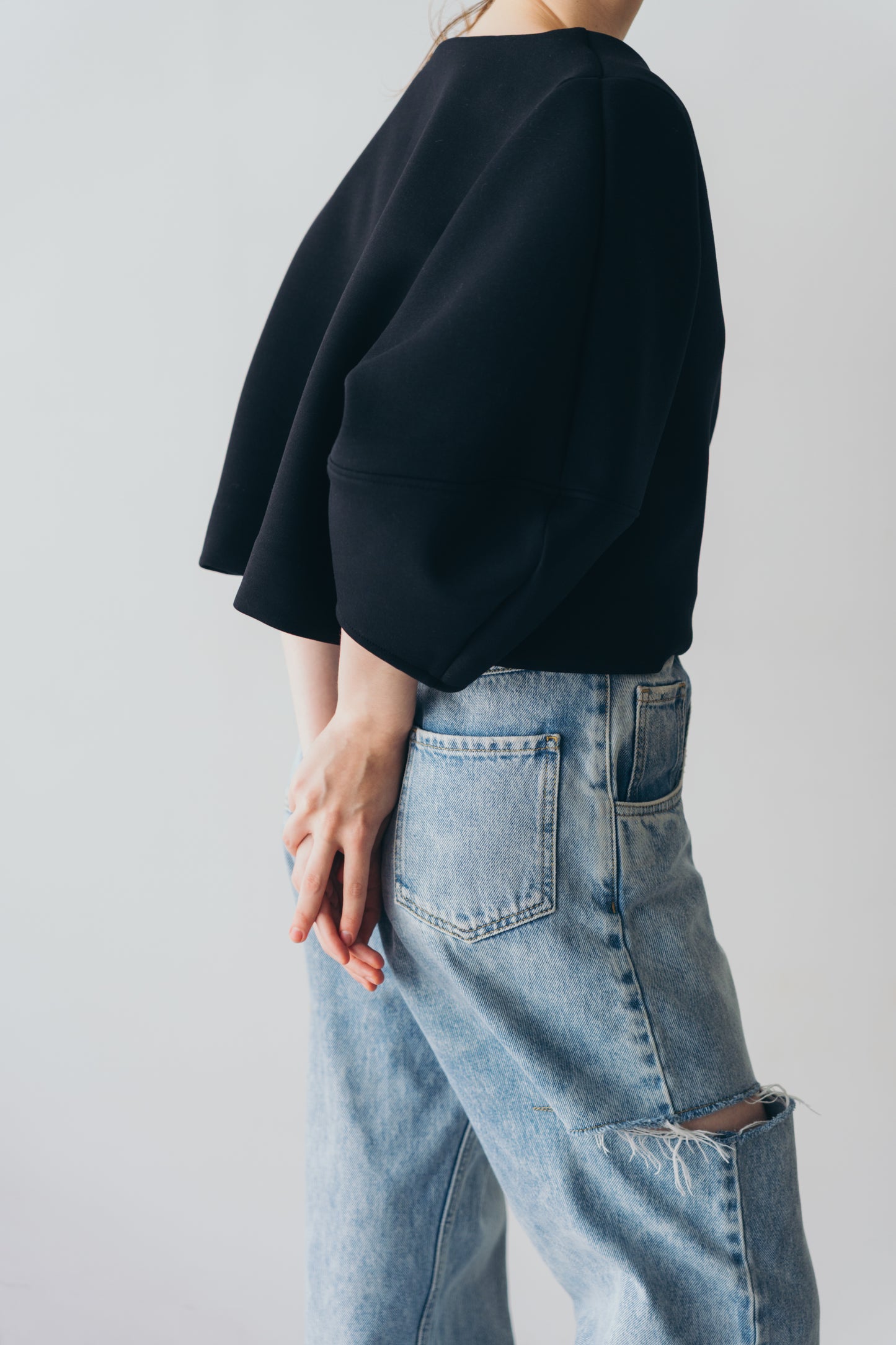 Lady puff tops - Black