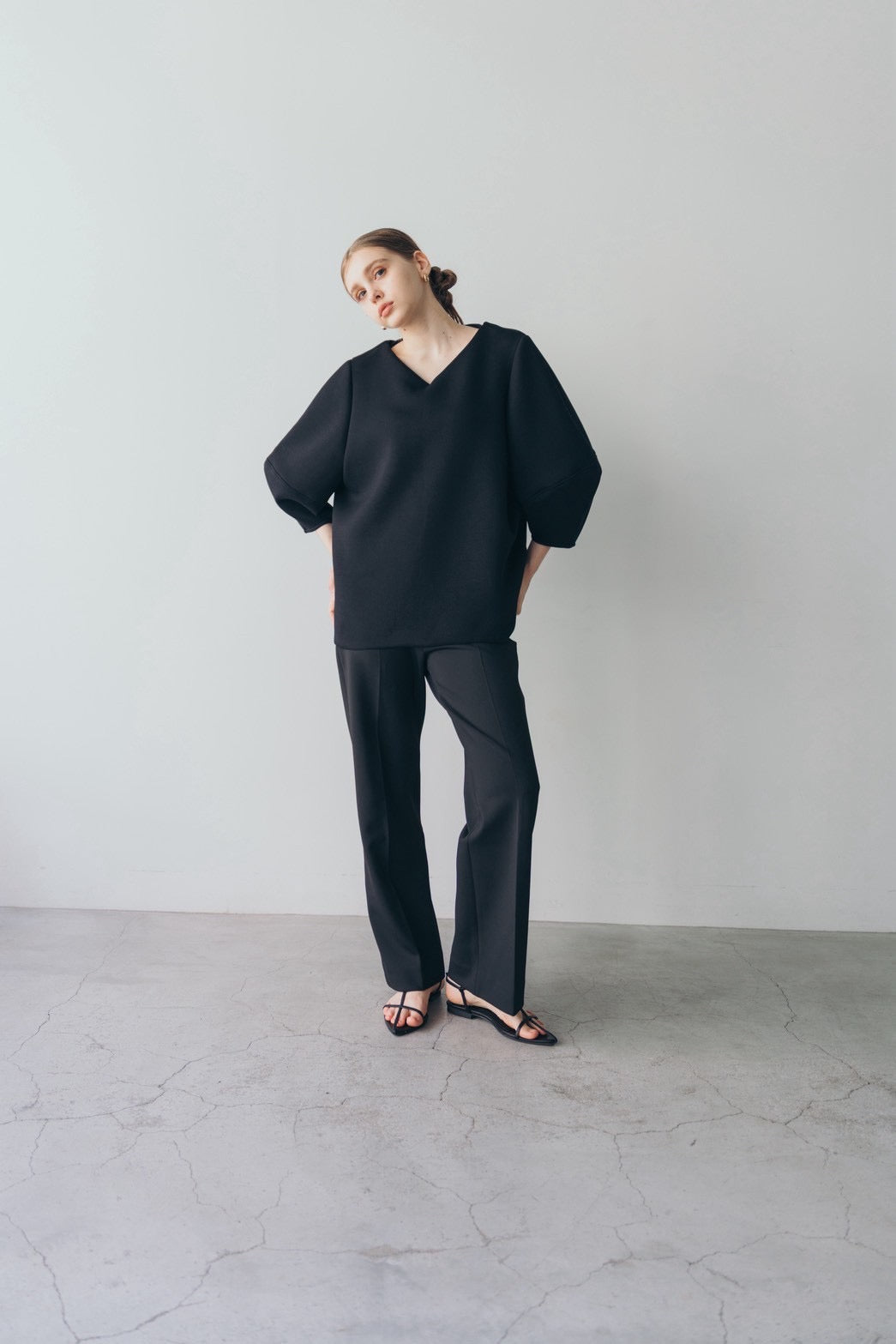 Lady puff tunic - Black