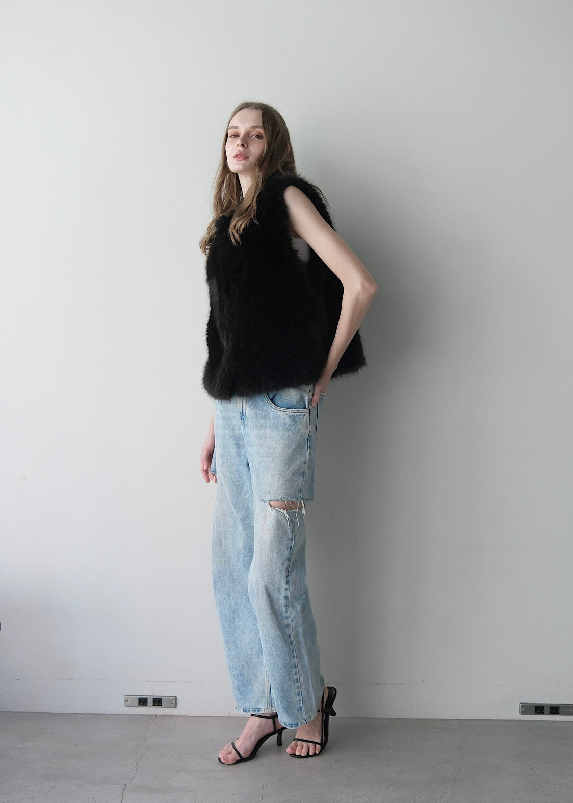 Eco fur vest