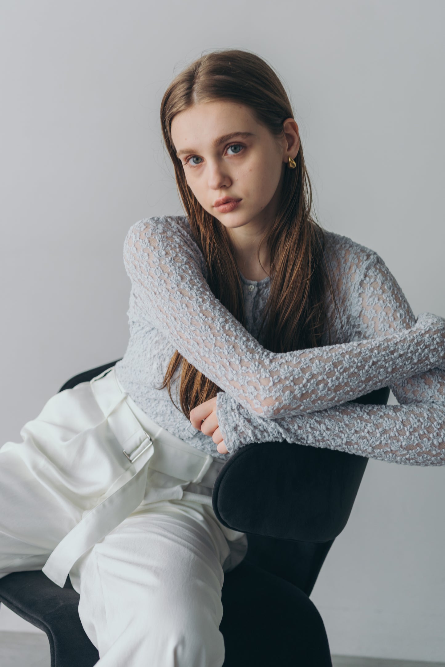 Lace body suit - Blue gray